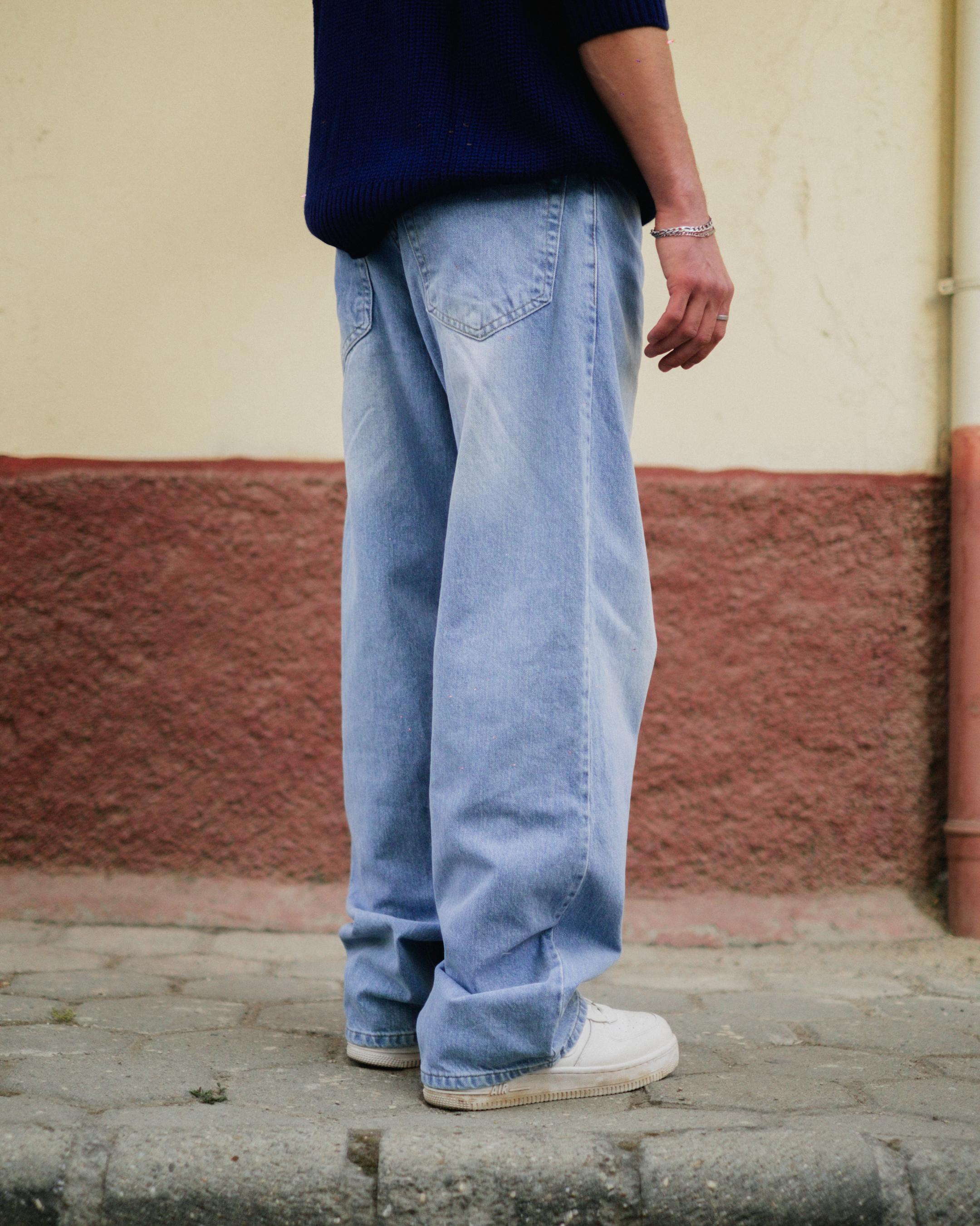 Baggy Jeans in Blue washed