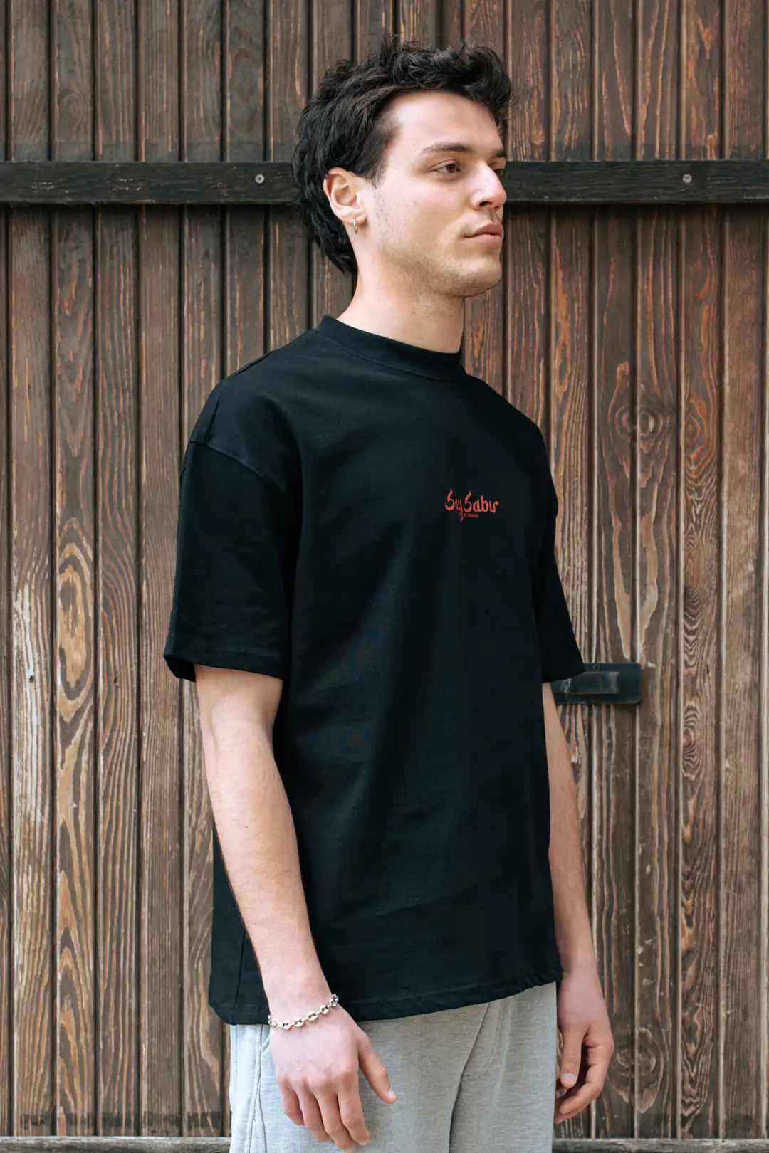 Say Sabır Oversize Premium T-Shirt Siyah