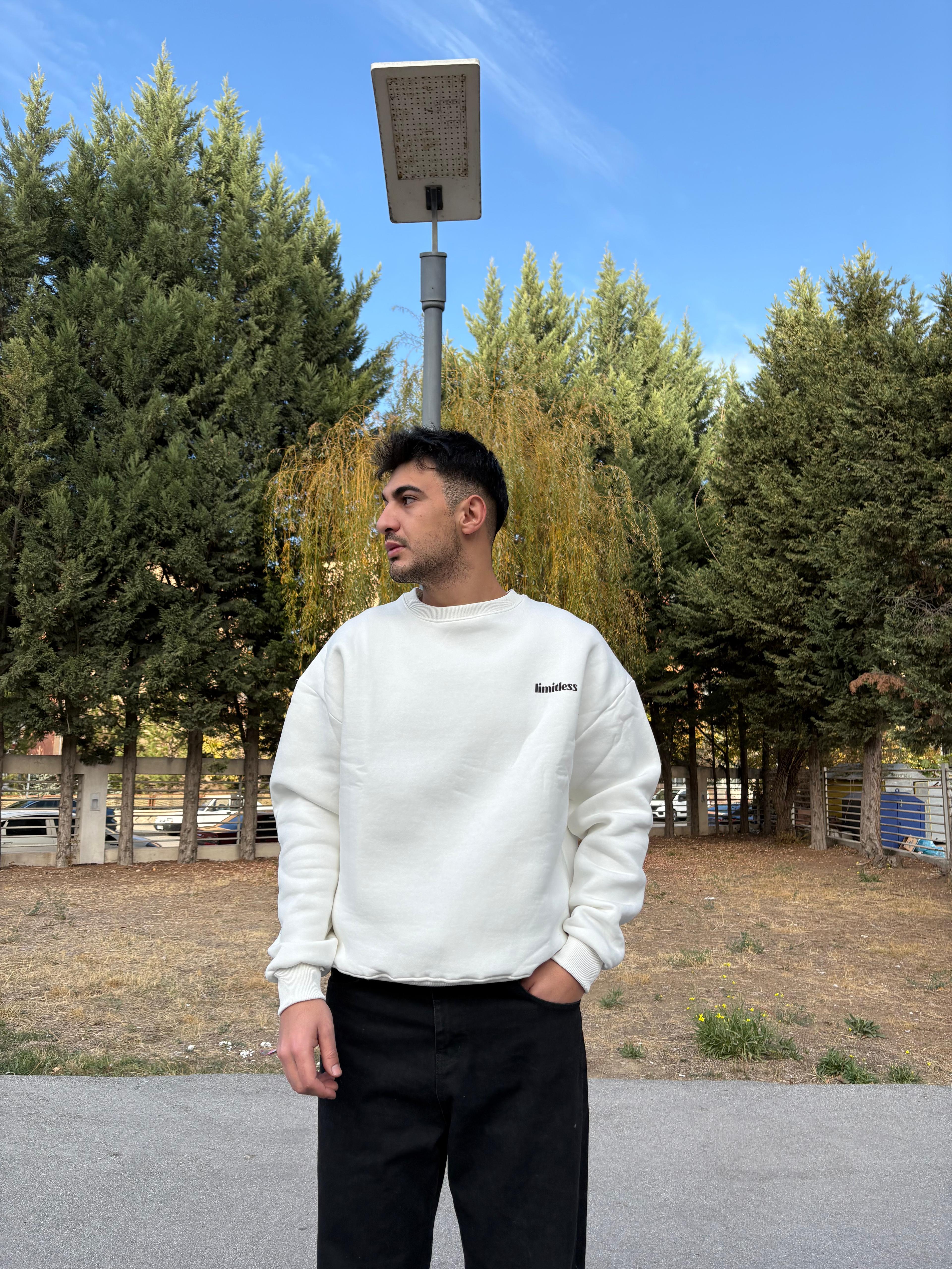 Oversize printed unisex sweatshirt