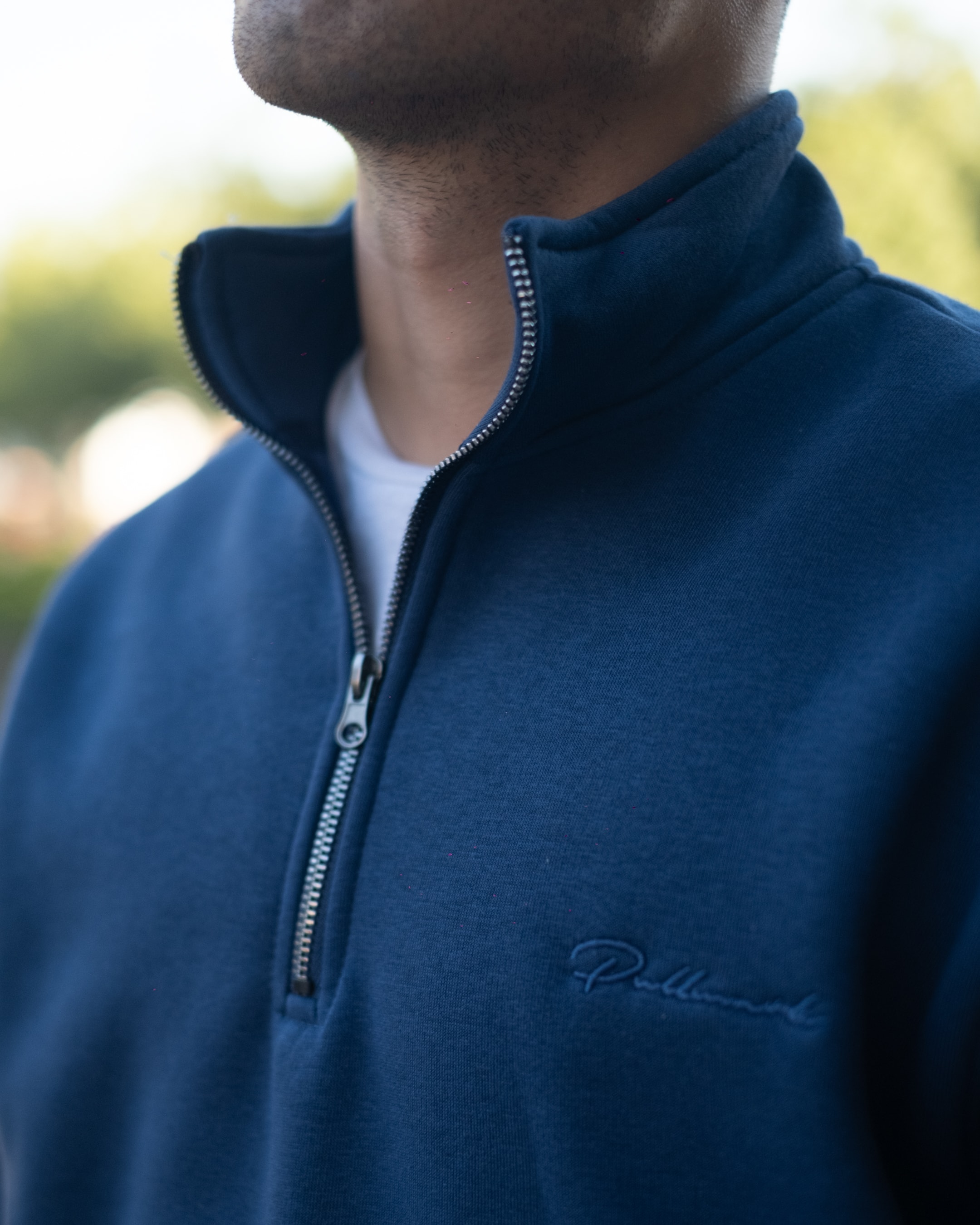 Half Zip Oversize Sweatshirt - Lacivert