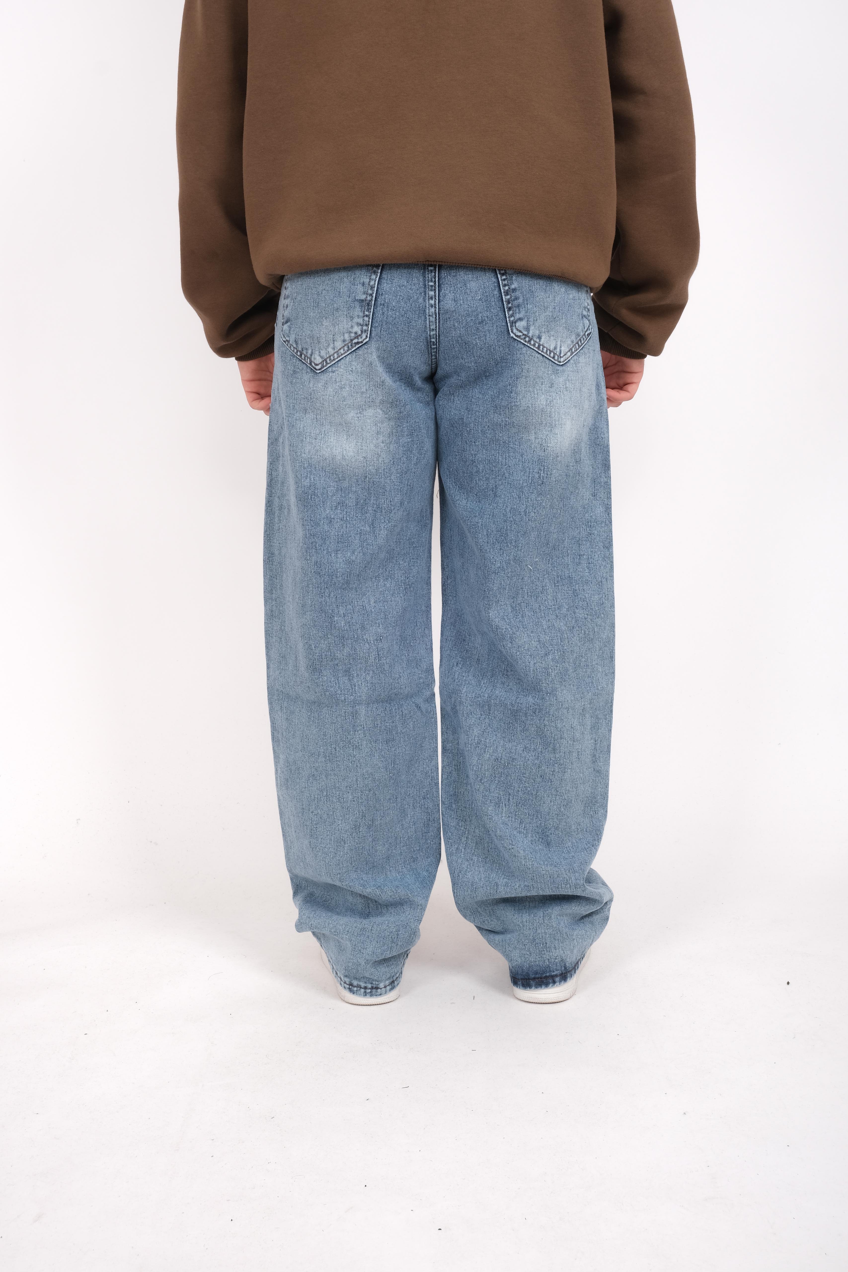 Light Blue Washed Baggy Jeans