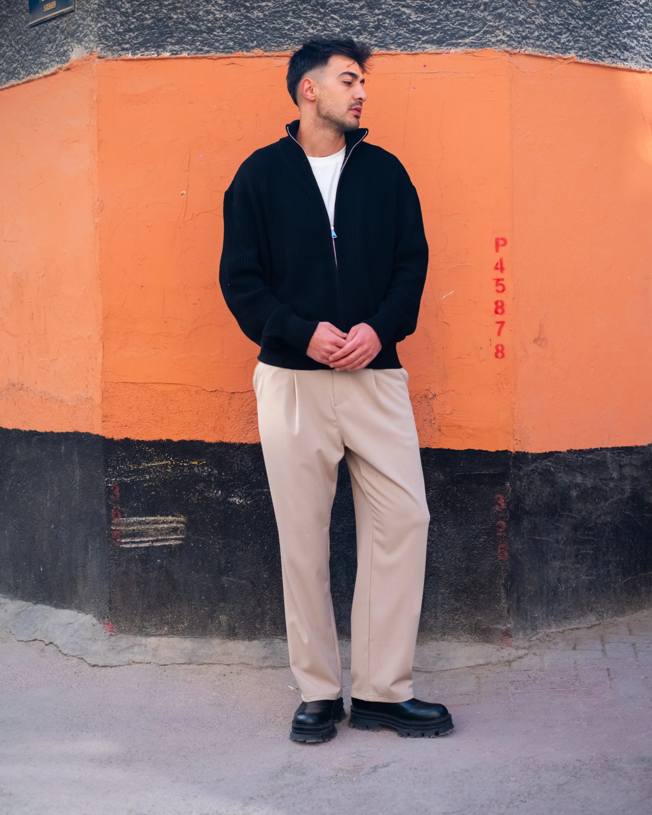 Bej Baggy Kumaş Pantolon Kışlık