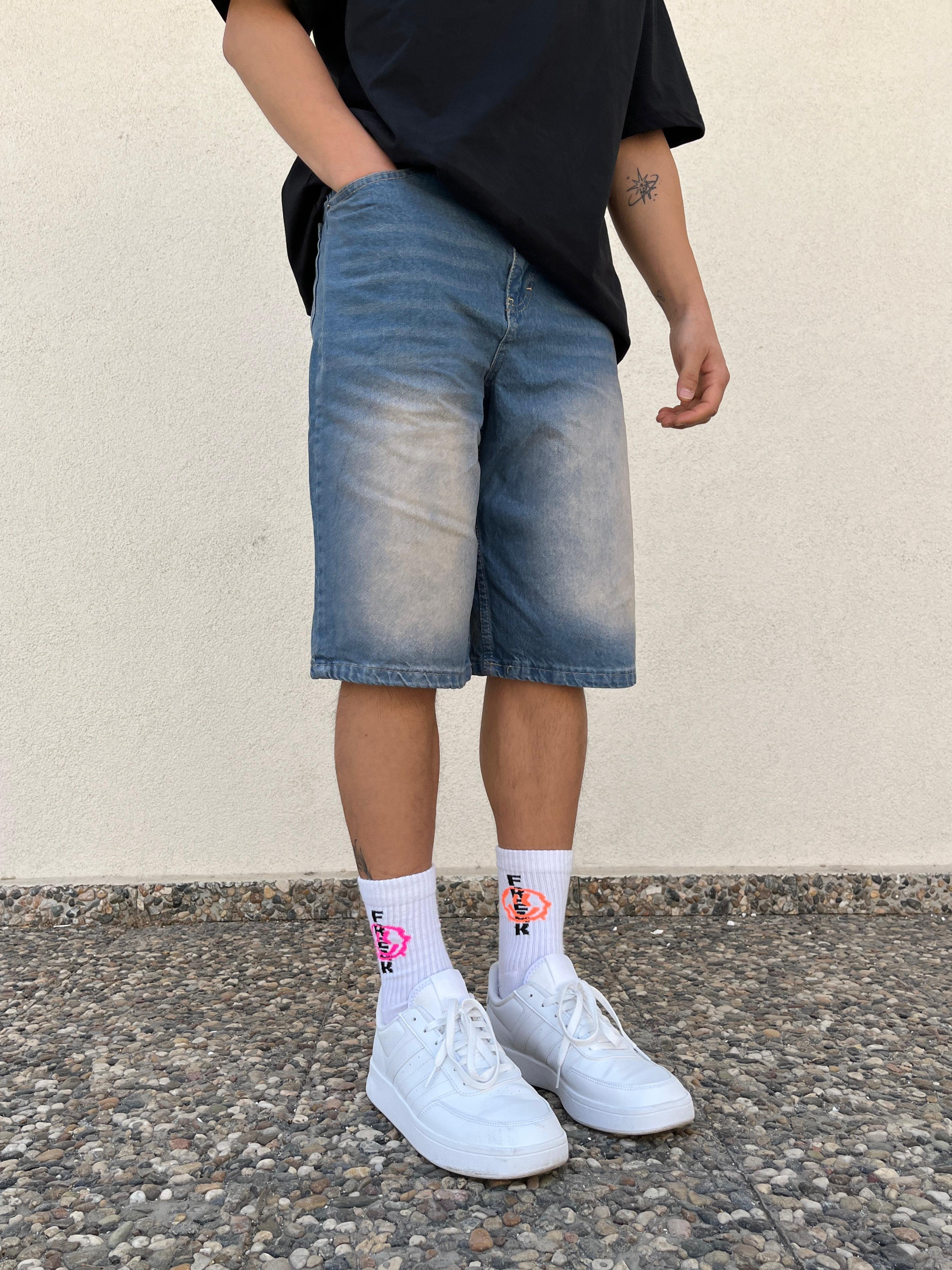 Blue Washed Baggy Short