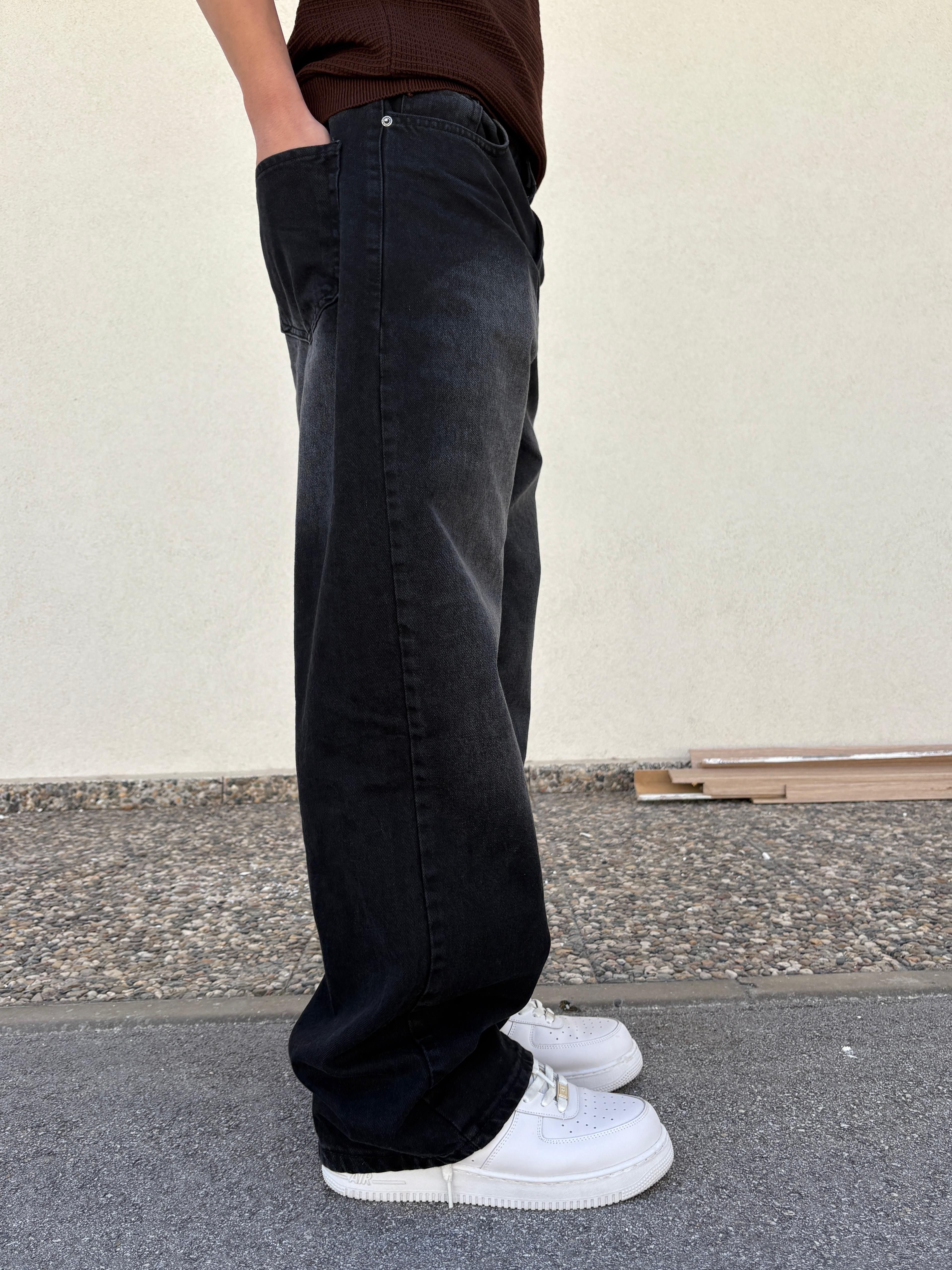 Black Baggy Jeans - Washed Black