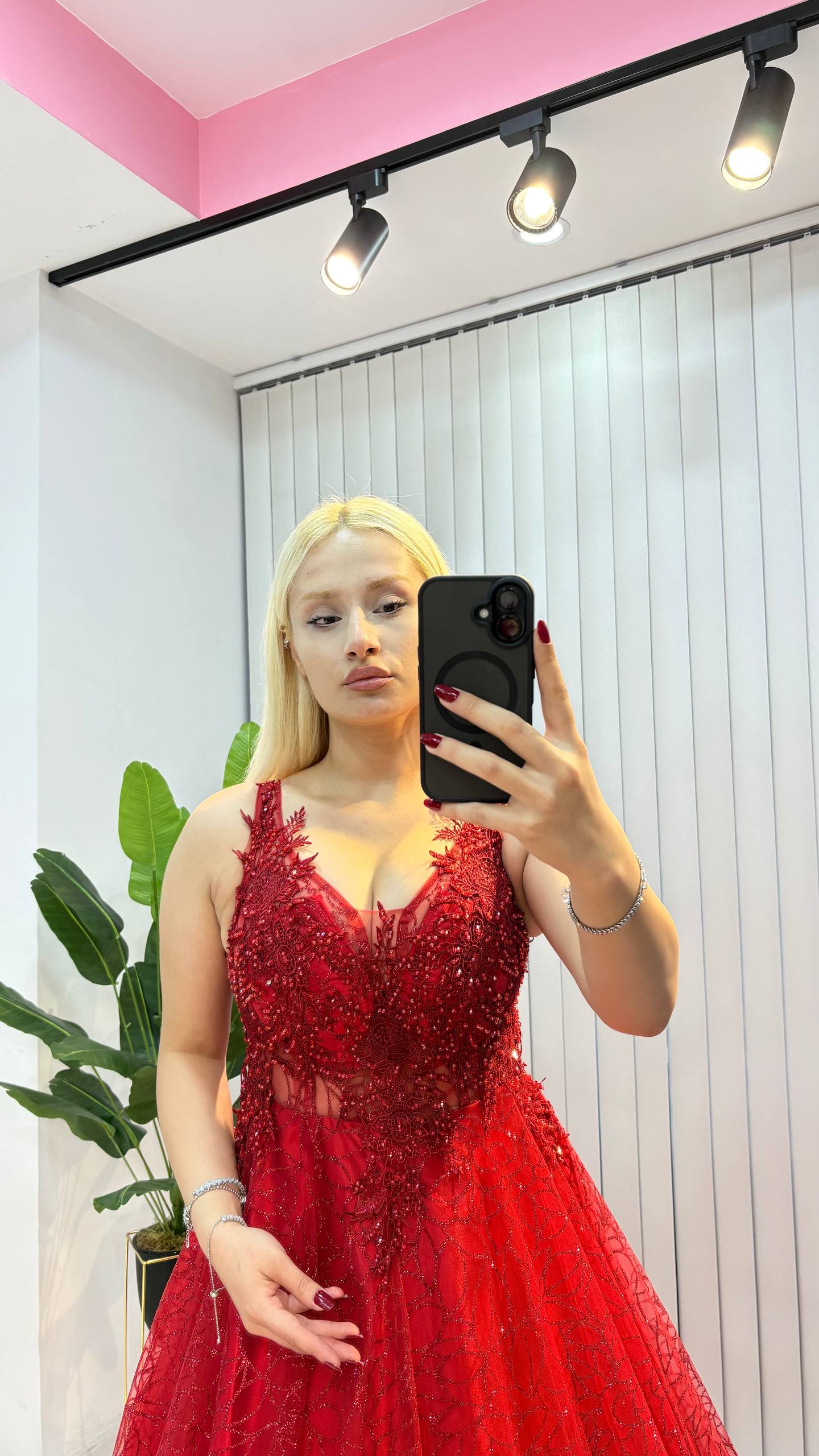 Mercan Kırmızı Abiye