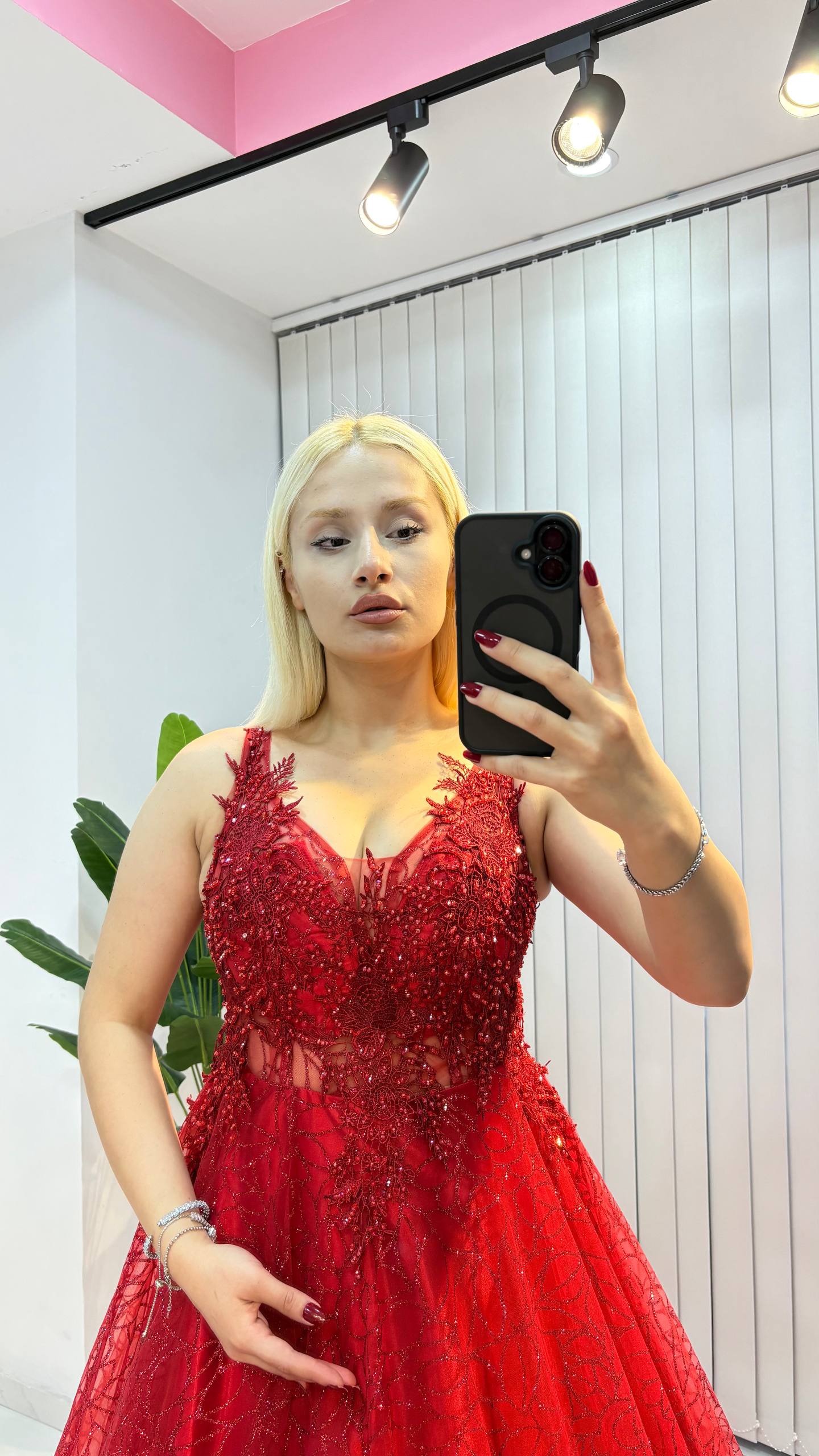Mercan Kırmızı Abiye