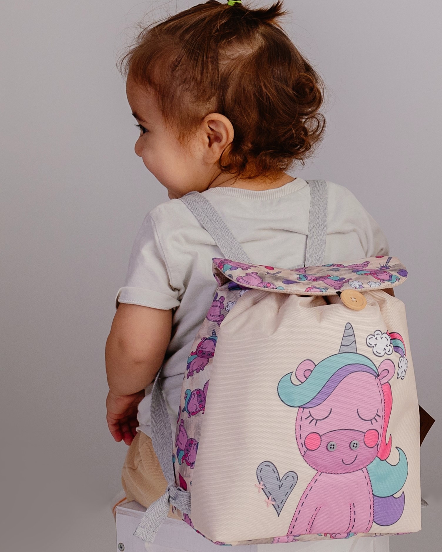 Unicorn Temalı S Boy Su Geçirmez Yıkanabilir Çocuk Okul Çantası Anaokulu Kreş Çantası