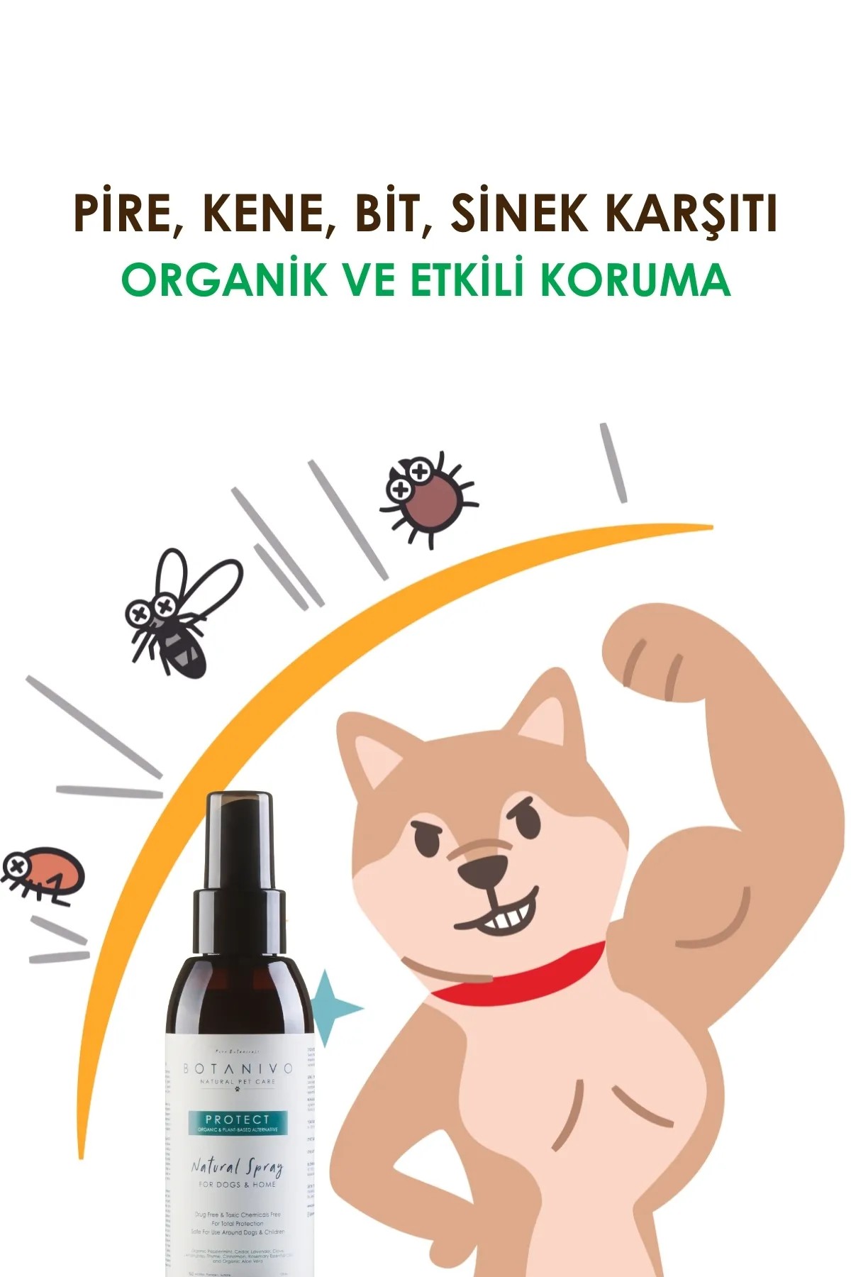 Botanivo Köpekler Için Pire & Kene Karşıtı Sprey 125 ml