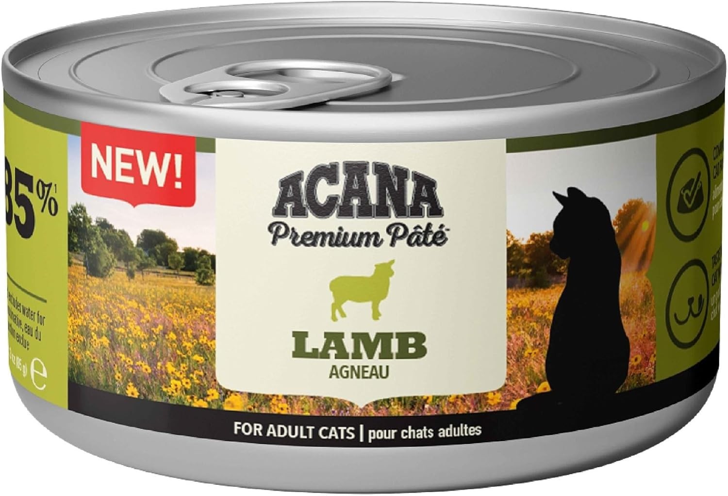 Acana Premium Pate (Ezme) Konserve Yaş Kedi Maması, Kuzu Etli, 85 g -1
