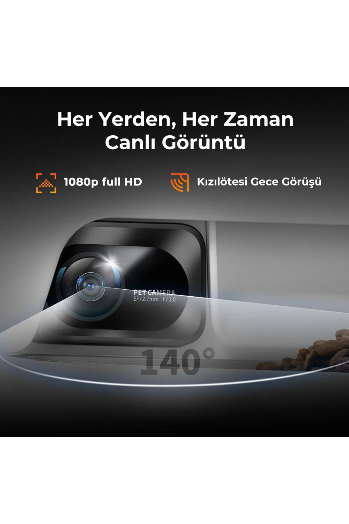 Petkit Yumshare Kameralı Çift Hazneli Akıllı Mama Kabı Beyaz