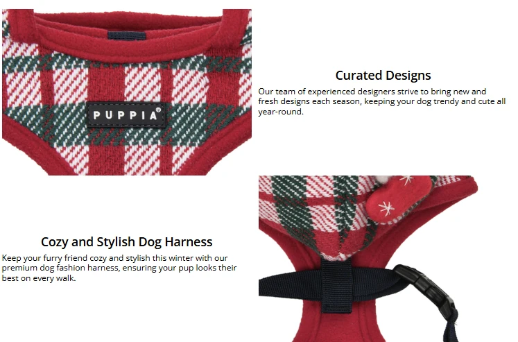 PUPPIA Festive Ayarlanabilir Polarlı Göğüs Tasması