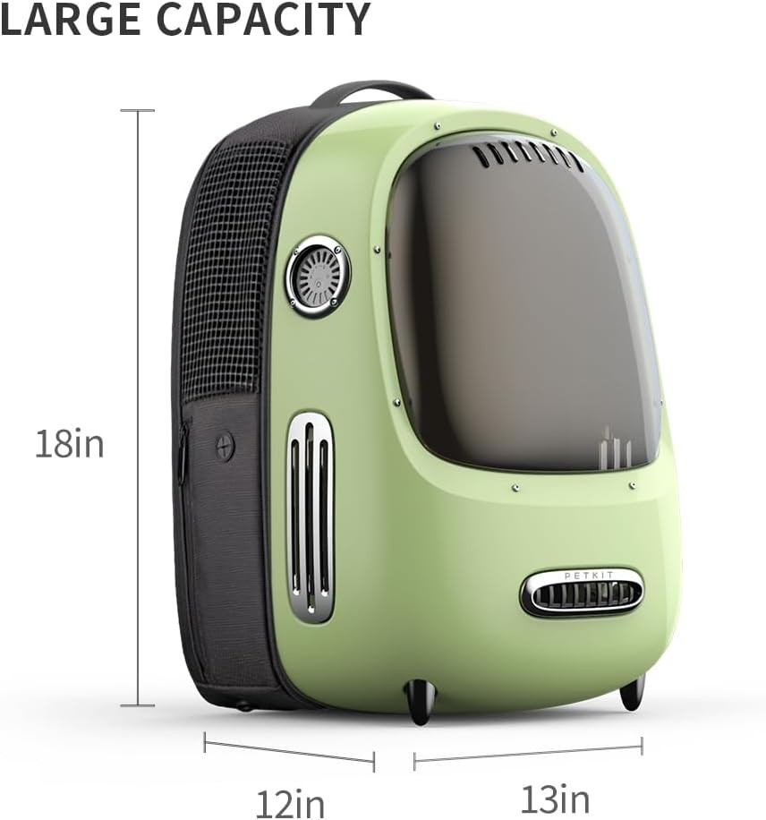 PETKIT Dahili Fan ve Işıklı, Havayolu Onaylı Kabarcık Evcil Hayvan Sırt Çantası