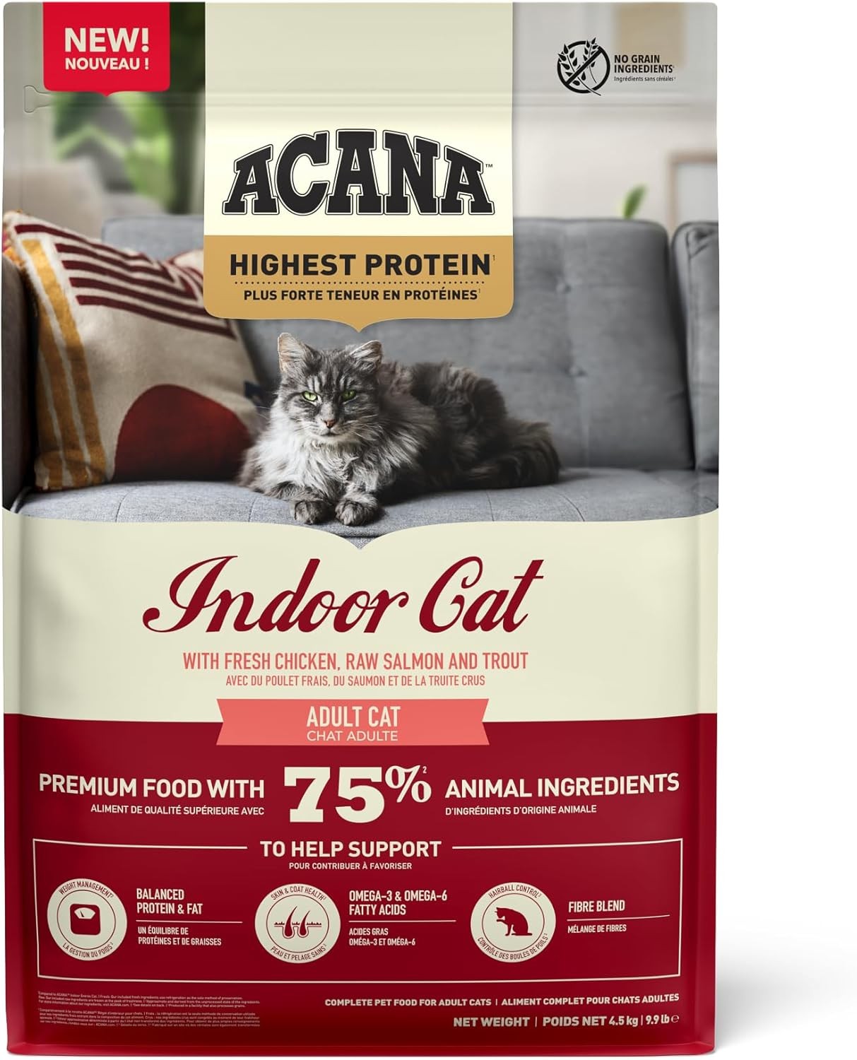 Acana Highest Protein İndoor 4.5 kg Yetişkin Kedi Maması