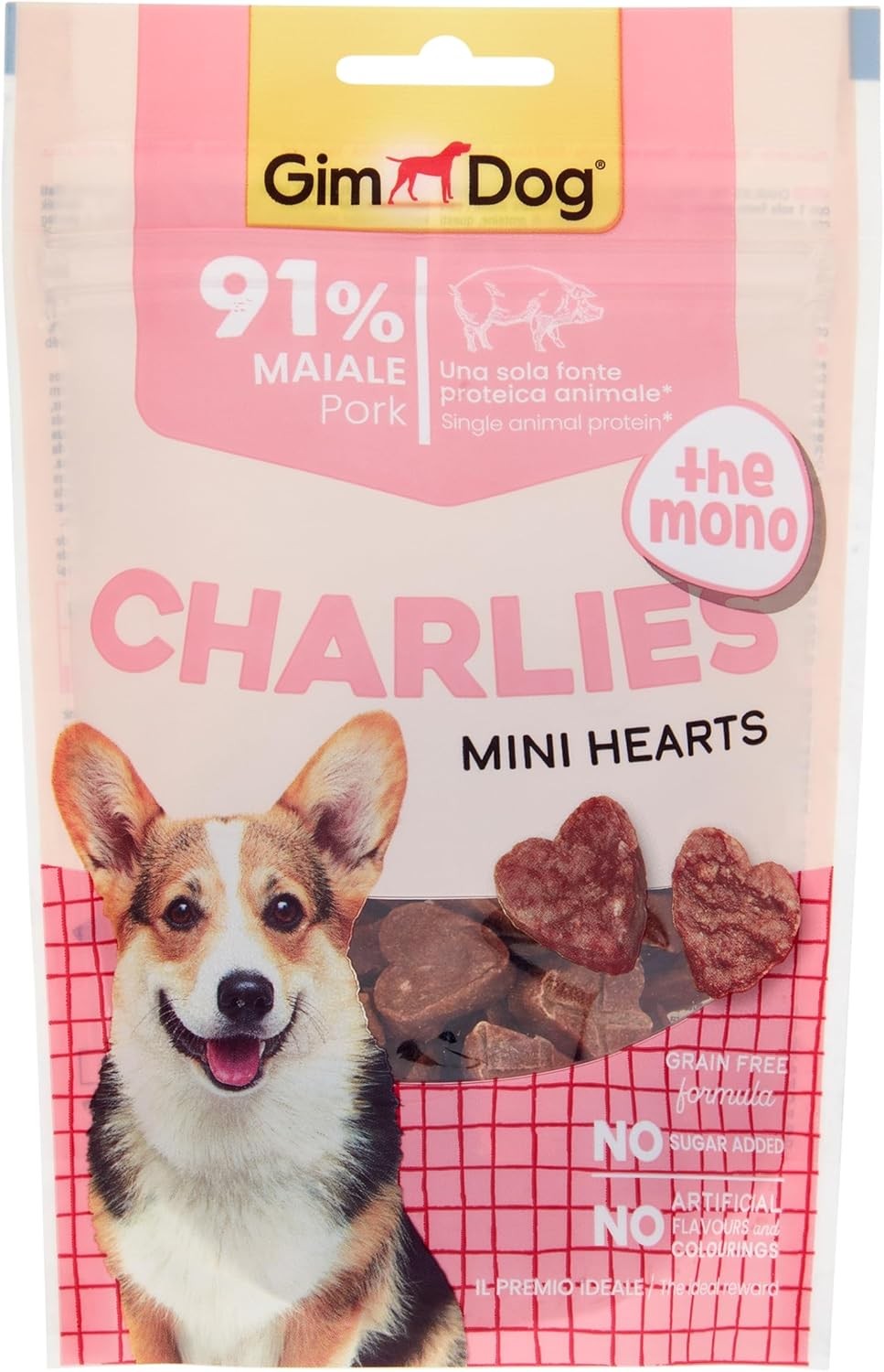 Gimdog Charlies The Mono Mini Hearts Domuz Etli Köpek Ödül Maması 70gr
