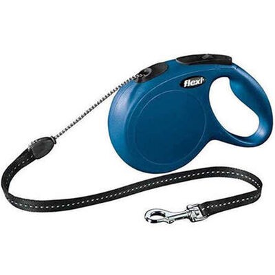 Flexi New Classic Otomatik Mavi Şerit Gezdirme Large 5 Mt