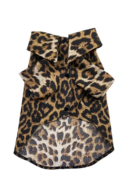 Leopar Desenli Kedi ve Köpek Gömleği