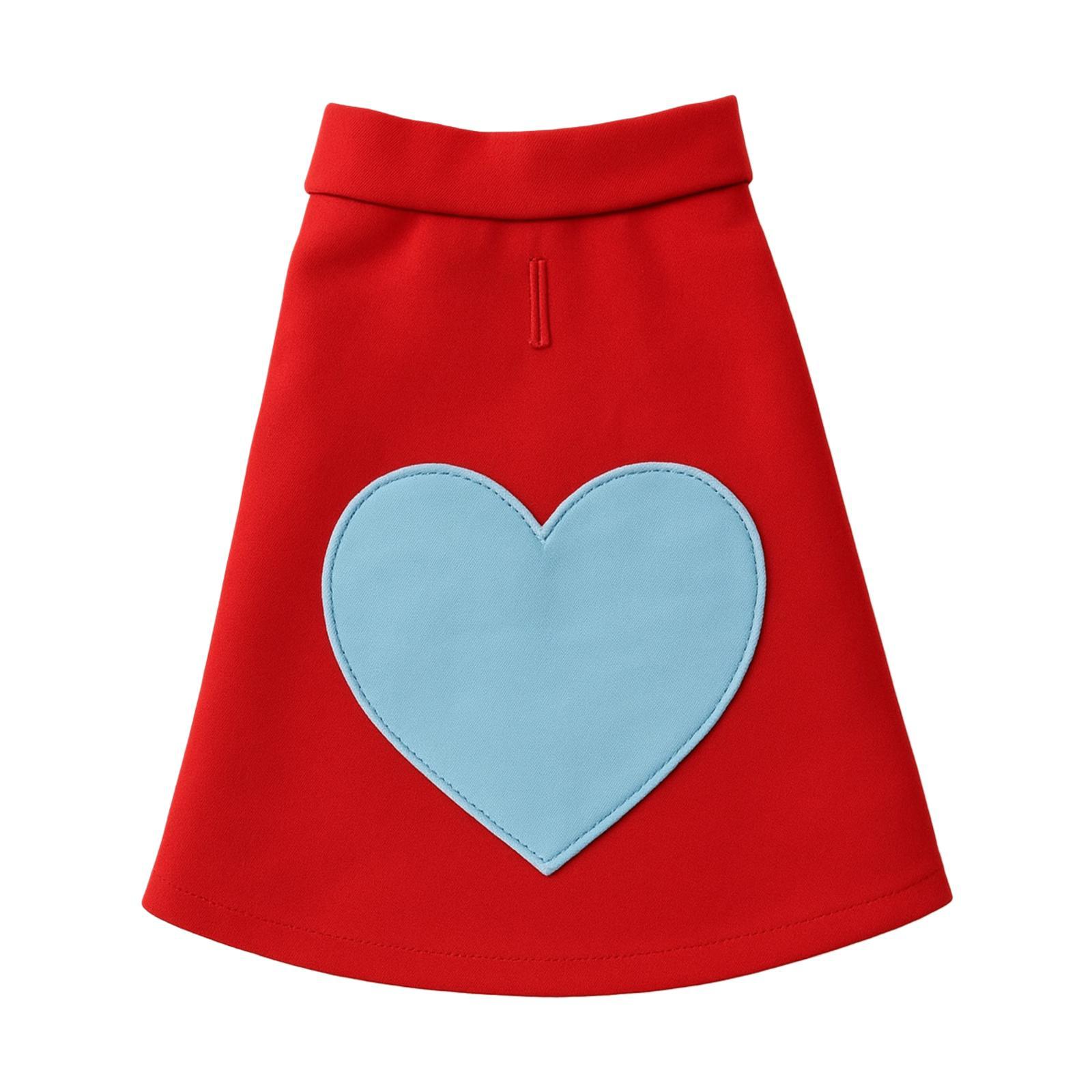 Kırmızı Kalpli Kedi ve Köpek Gömleği
