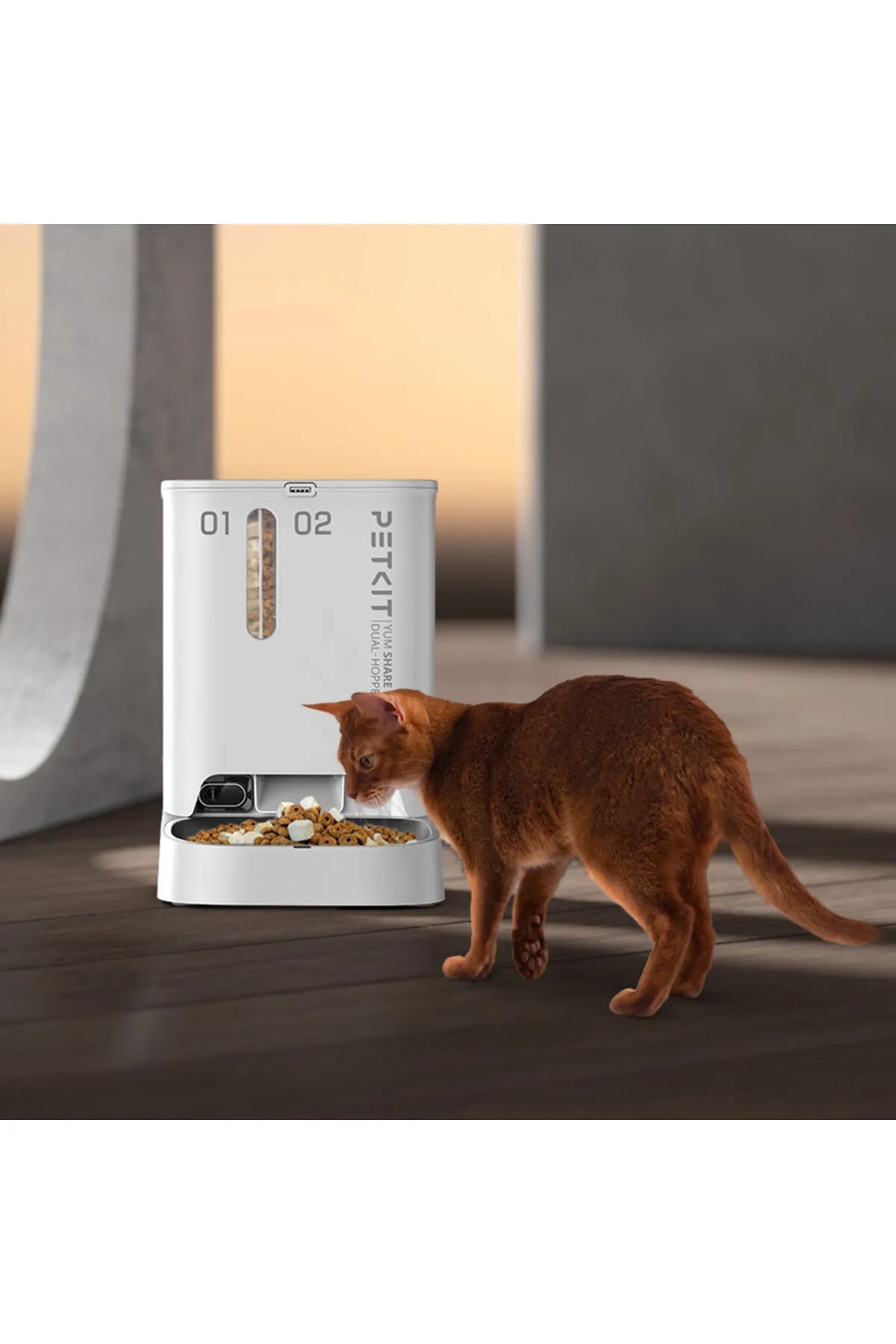 Petkit Yumshare Kameralı Çift Hazneli Akıllı Mama Kabı Beyaz