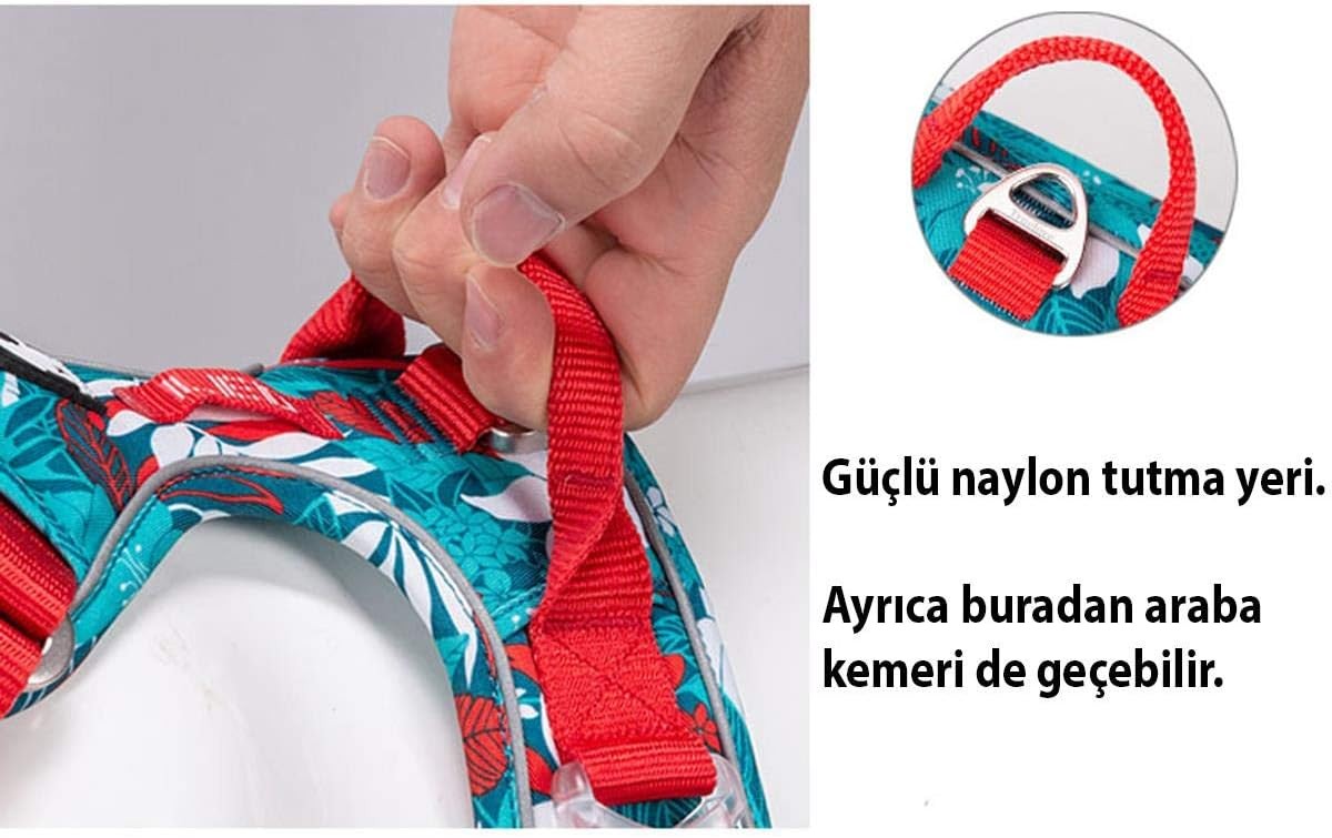 True Love Mor Kamuflajlı, Ergonomik, Oxford Kumaşlı Göğüs Tasması