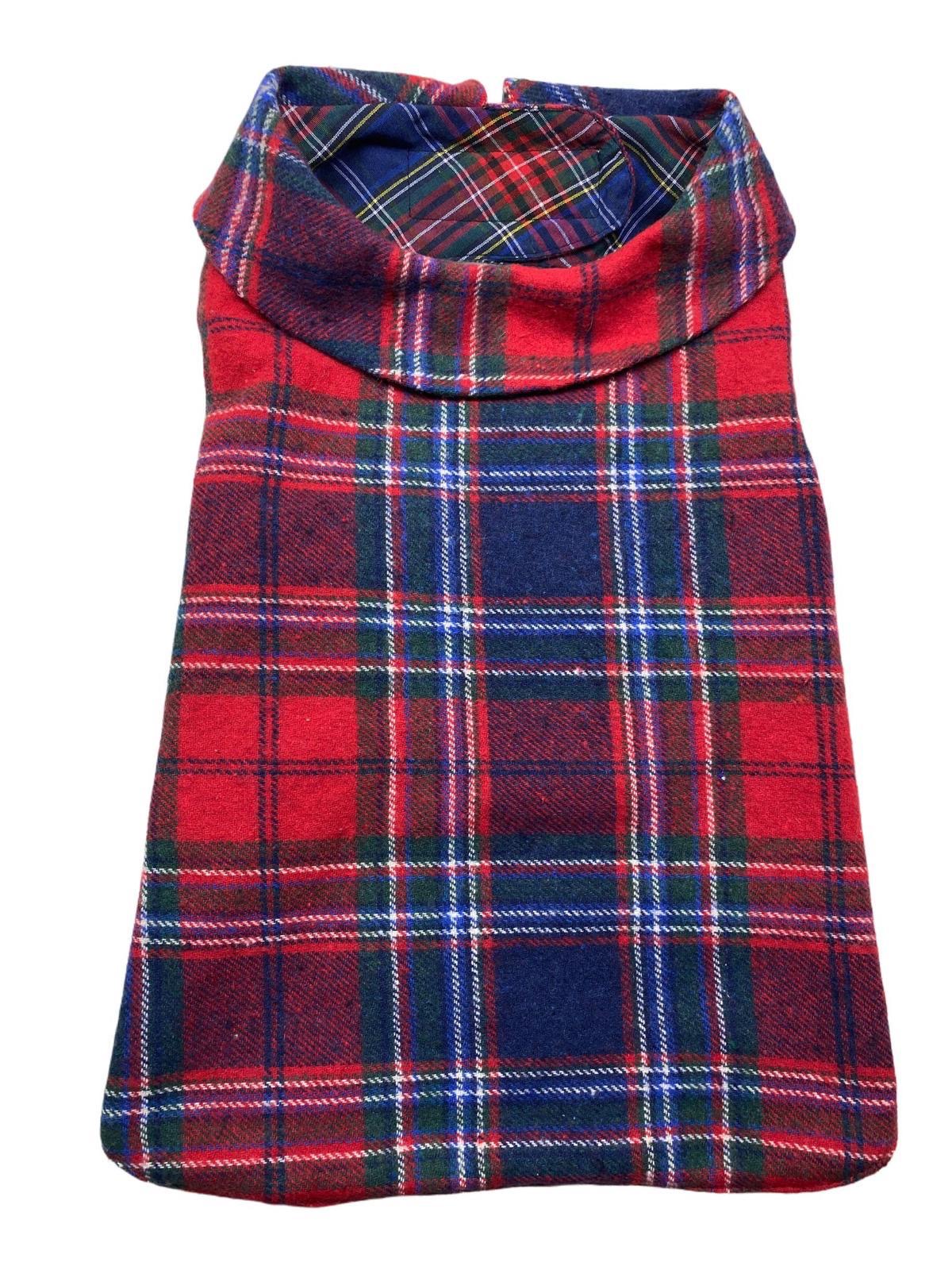 Ekoseli Kedi ve Köpek Gömleği