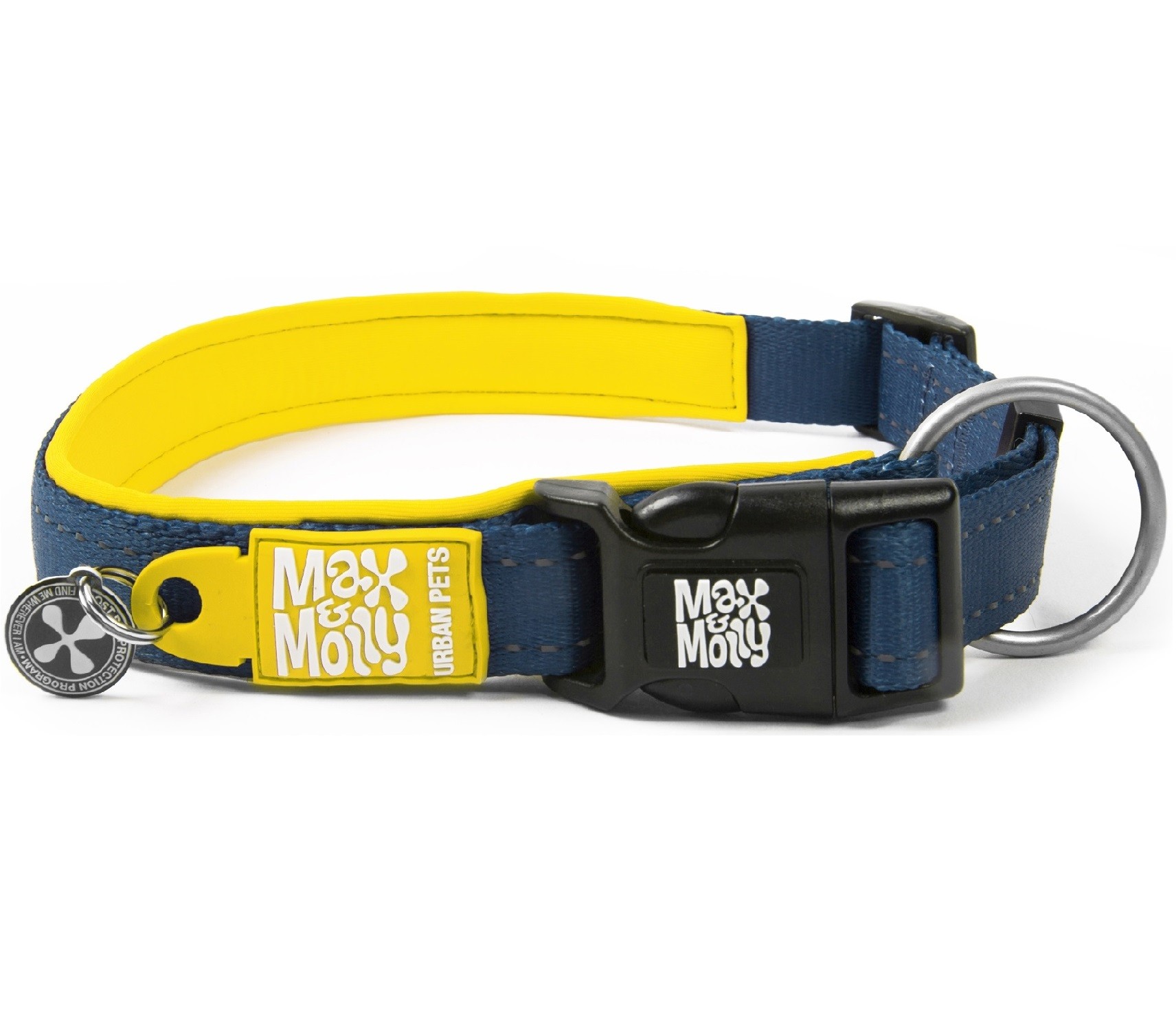 Max Molly Mavi-Sarı Matrix Köpek Boyun Tasması