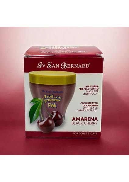 IV San Bernard Amarena Black Cherry Mask Kısa Tüylü Kedi ve Köpekleriçin Bakım Maskesi