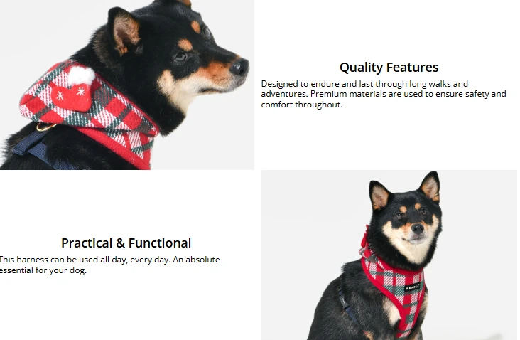 PUPPIA Festive Ayarlanabilir Polarlı Göğüs Tasması