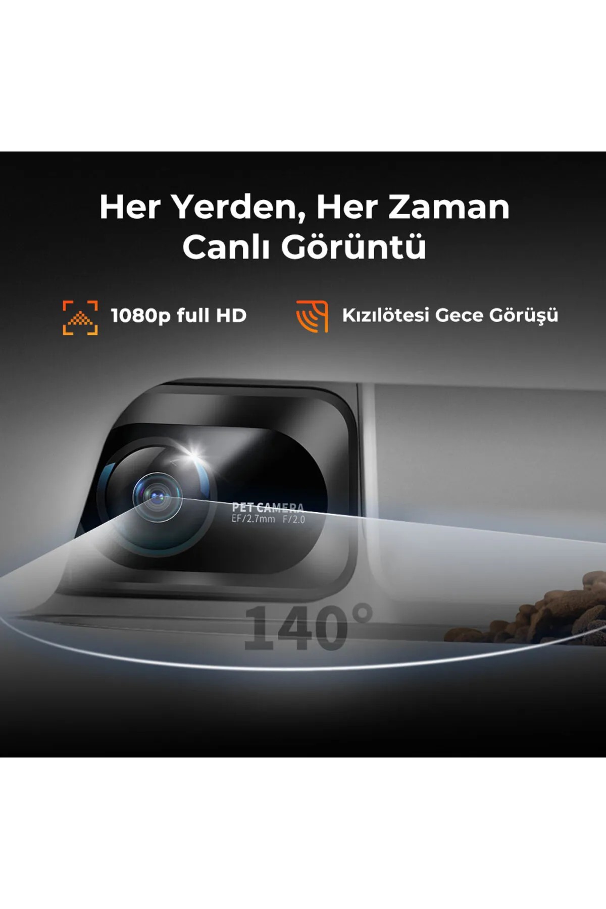 Petkit Yumshare Kameralı Çift Hazneli Akıllı Mama Kabı Beyaz