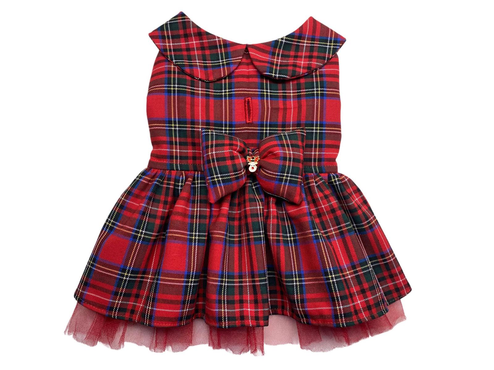 Kırmızı Noel Kedi ve Köpek Elbisesi