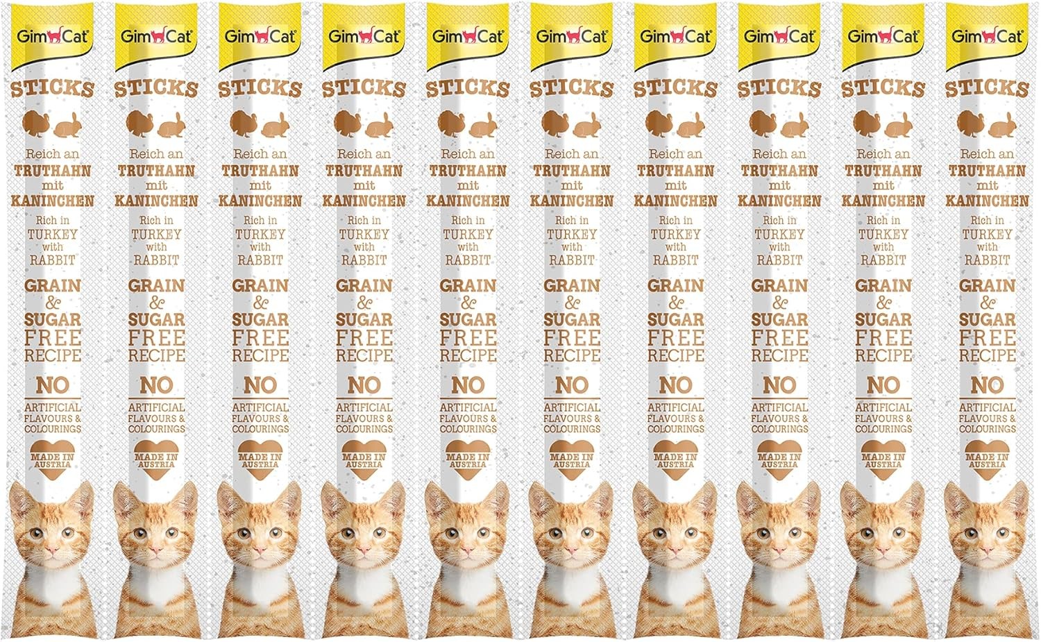 GimCat Sticks Hindi Etli Tavşan etli Ödül Çubukları 50 gr - 10lu