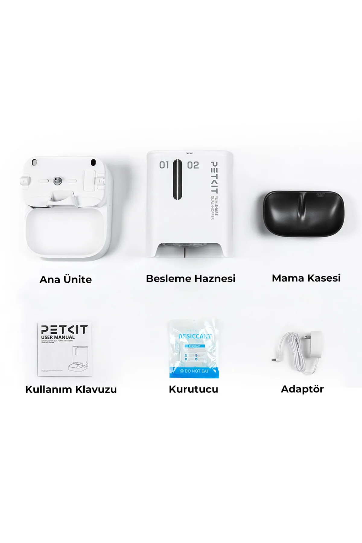 Petkit Yumshare Kameralı Çift Hazneli Akıllı Mama Kabı Beyaz