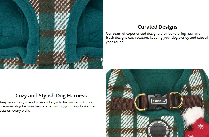 PUPPIA Festive Ayarlanabilir Polarlı Göğüs Tasması