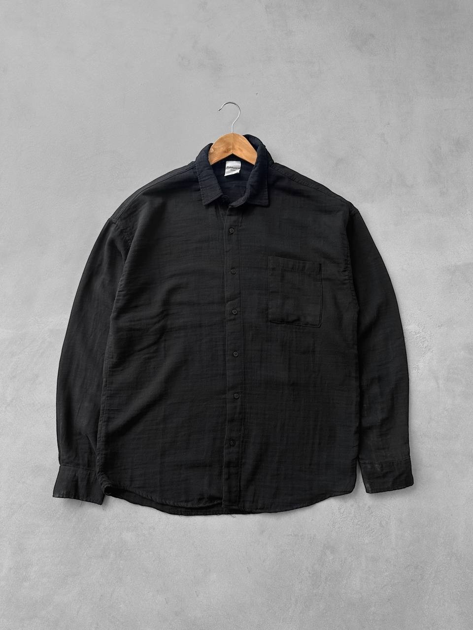 Müslin Kumaş Oversize Keten Gömlek & Müslin Keten Pantolon  - Siyah