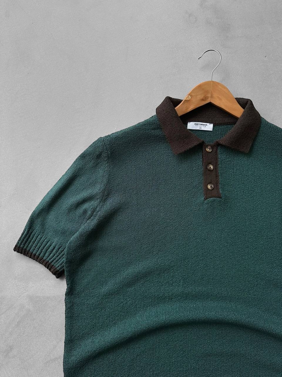 Havlu Kumaş Oversize Triko Tshirt - Zümrüt