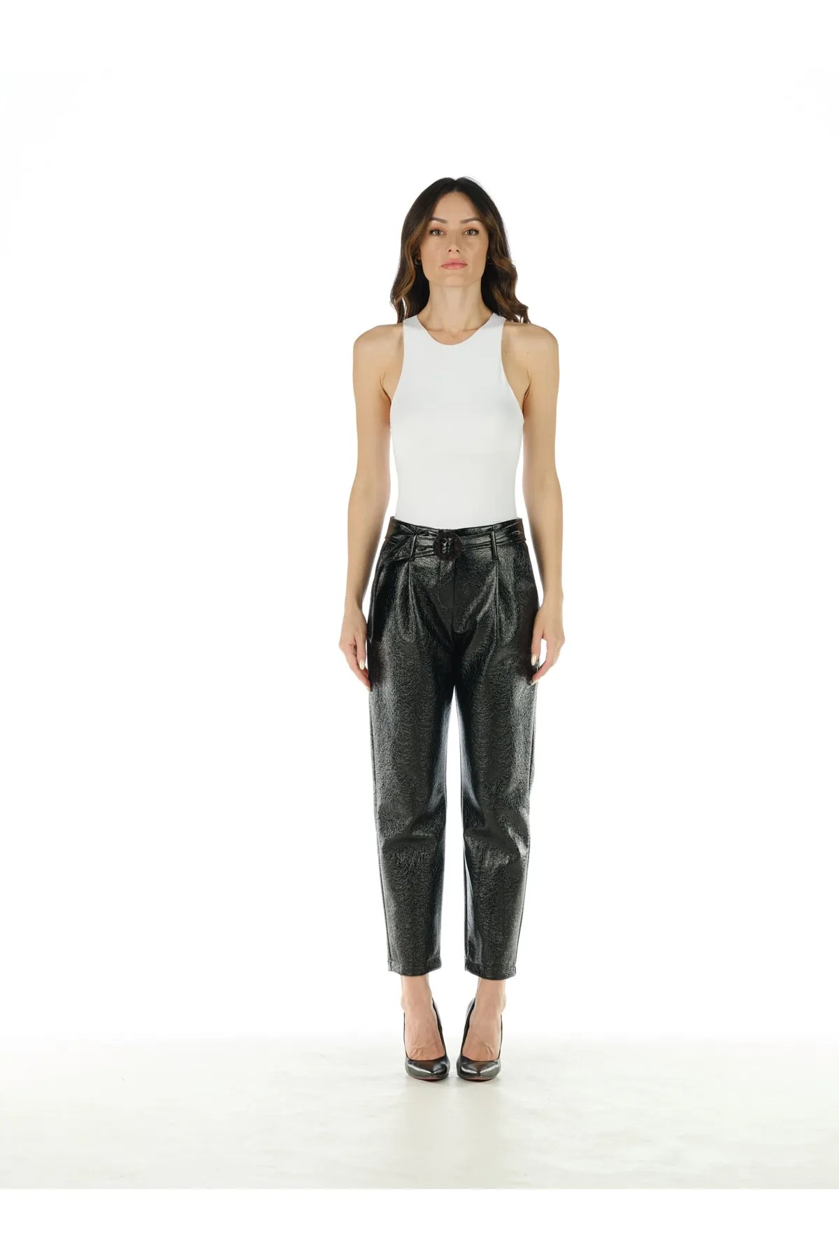 VINYL LEATHER TROUSERS