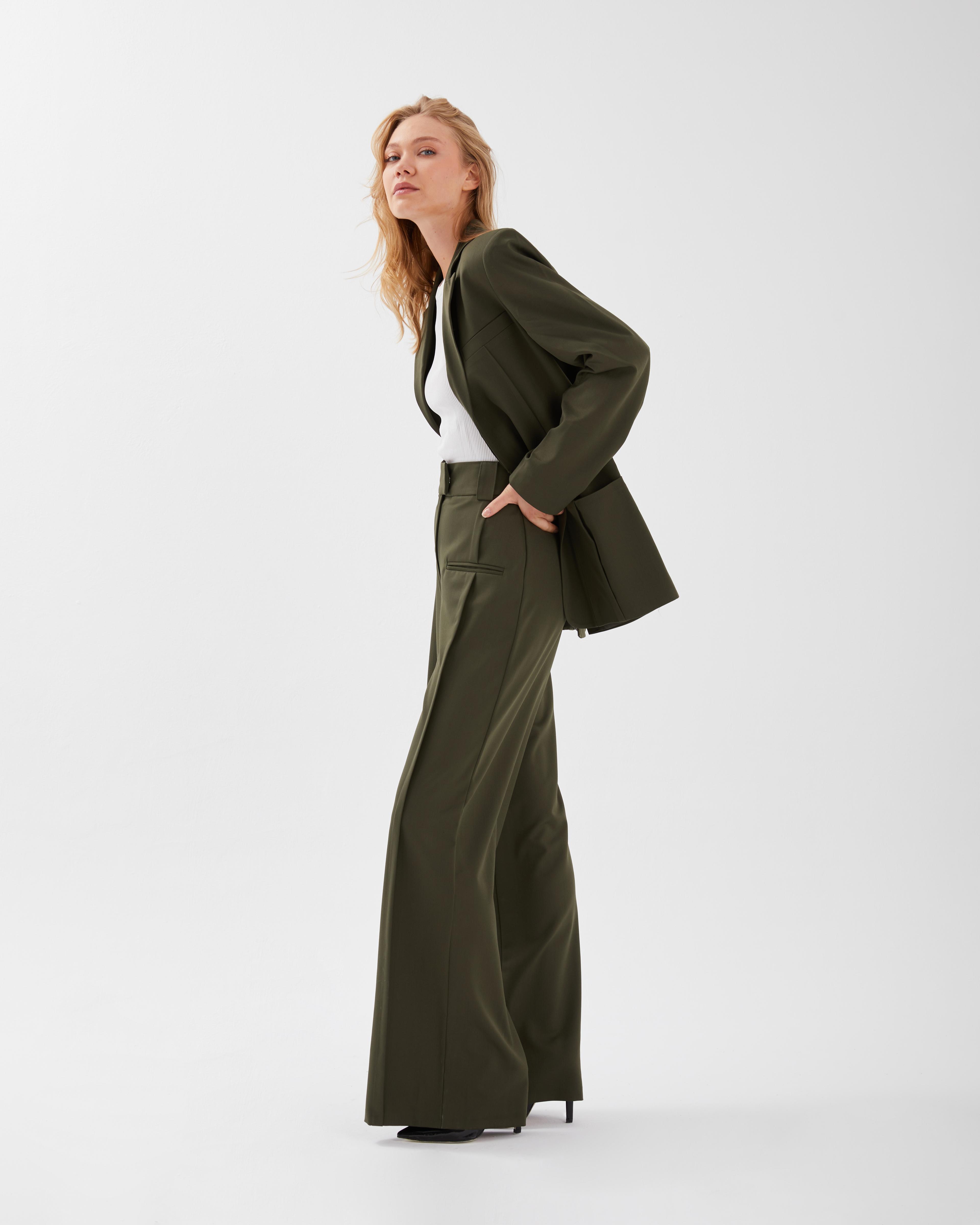 HAKİ CEKET VE PANTALON TAKIM 