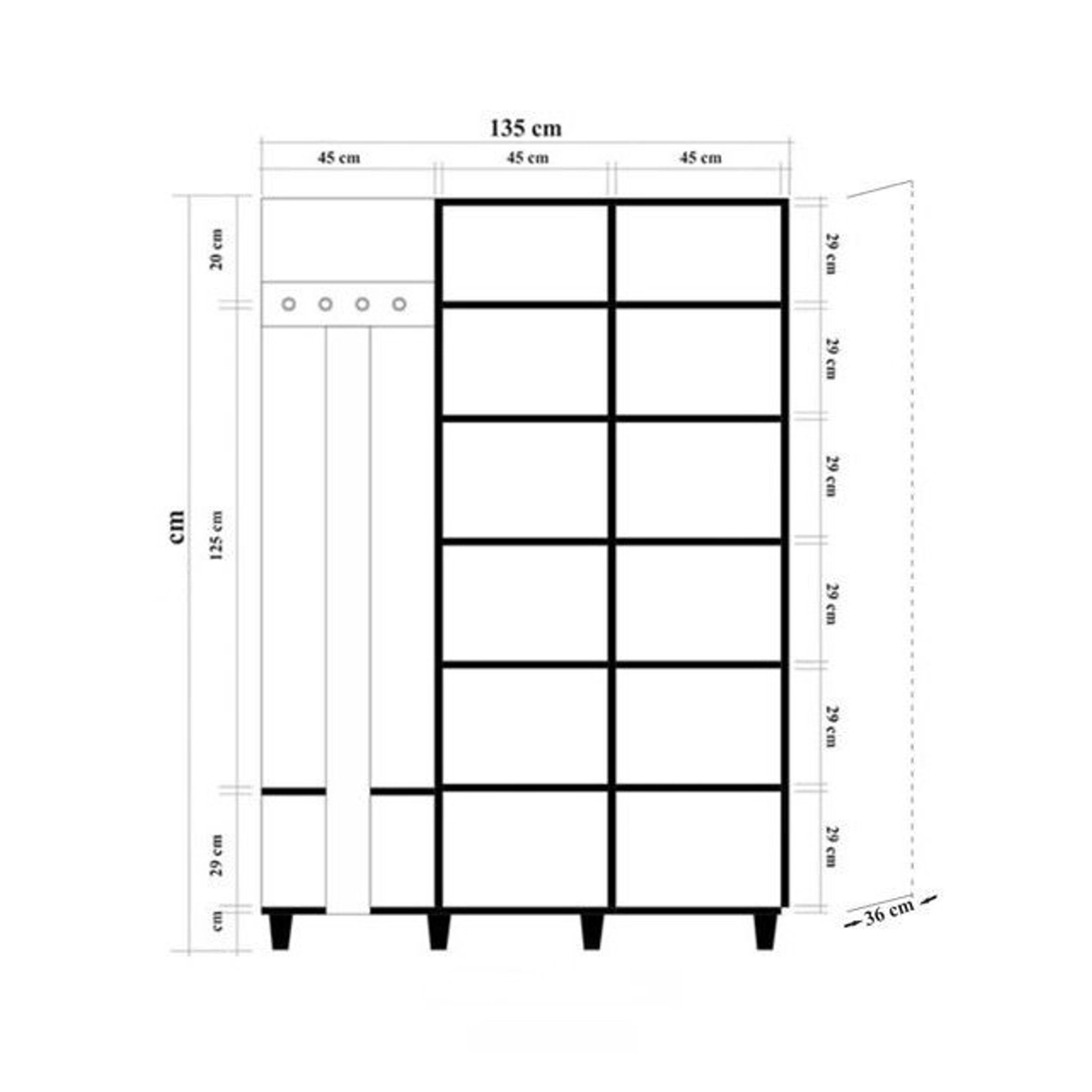 GARMANTO 135CM PORTMANTO SONOMO DESENLİ-220