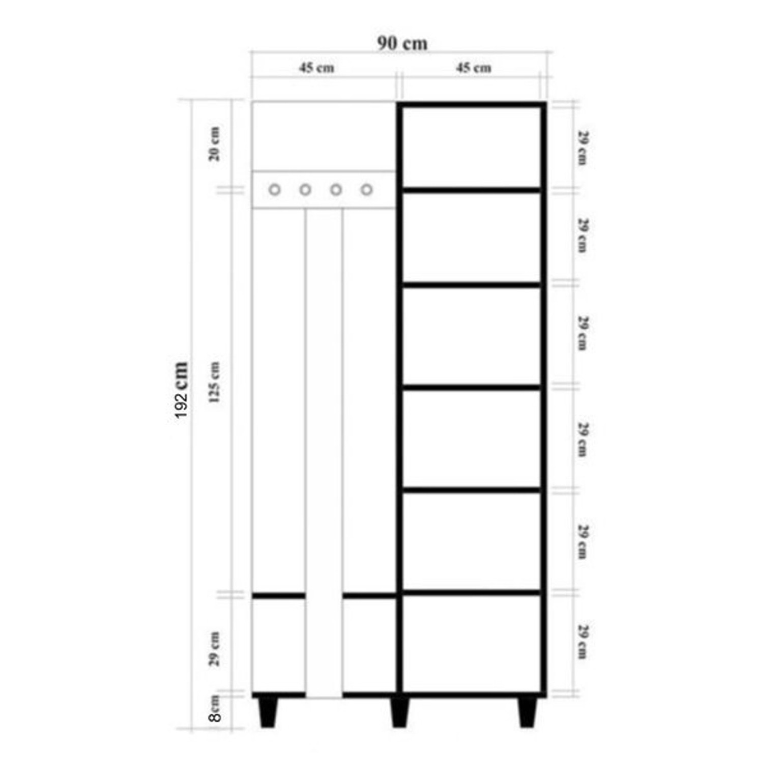 GARMANTO 90CM PORTMANTO SONOMO DESENLİ-729