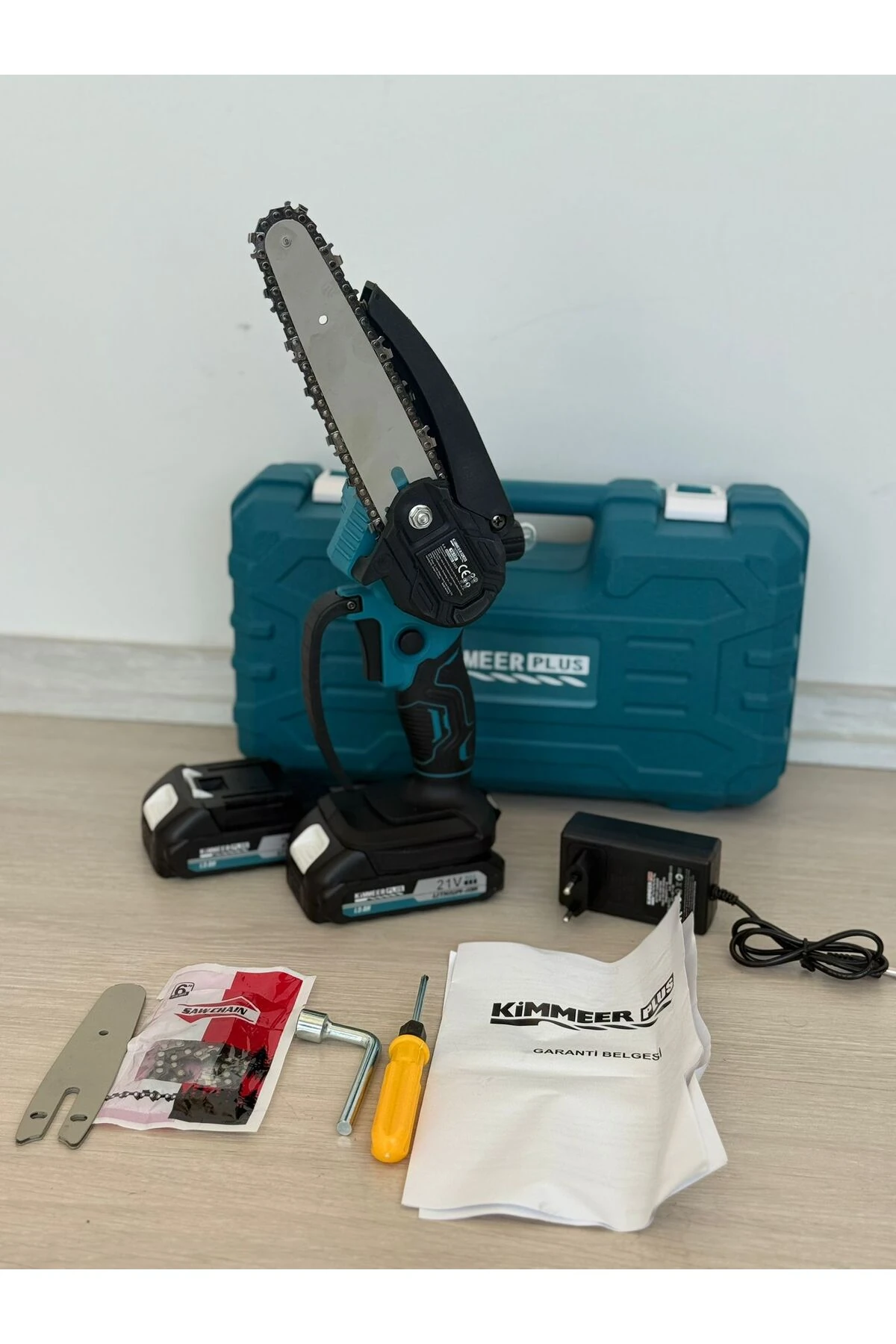 Profesonel Metal Dişli 21v 3ah Şarjlı Dal Budama Testeresi