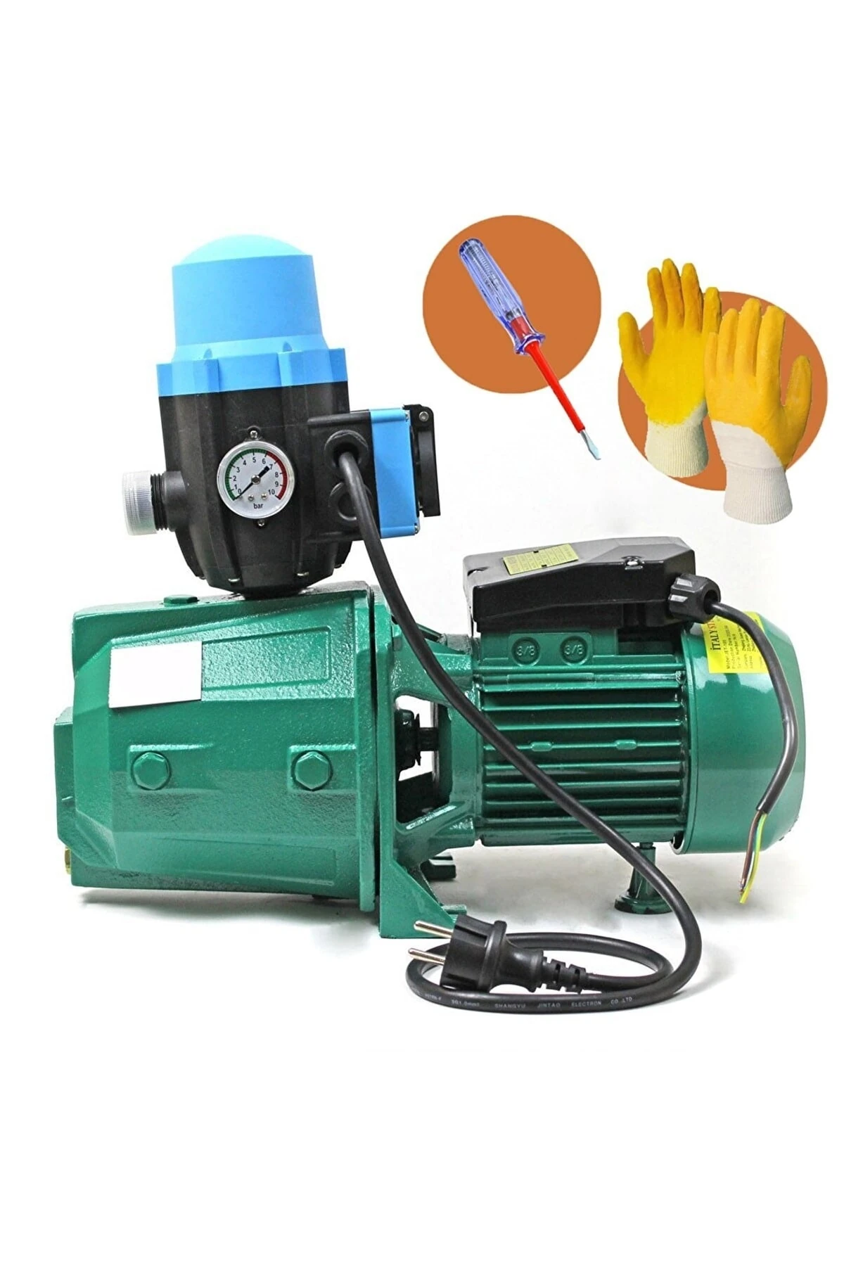 Jet 100 Hidromat Pompalı Otomatik Paket Hidrofor Su Motoru 1.5 Hp - 1 Kw (ELDİVEN KONTROL KALEMİ)