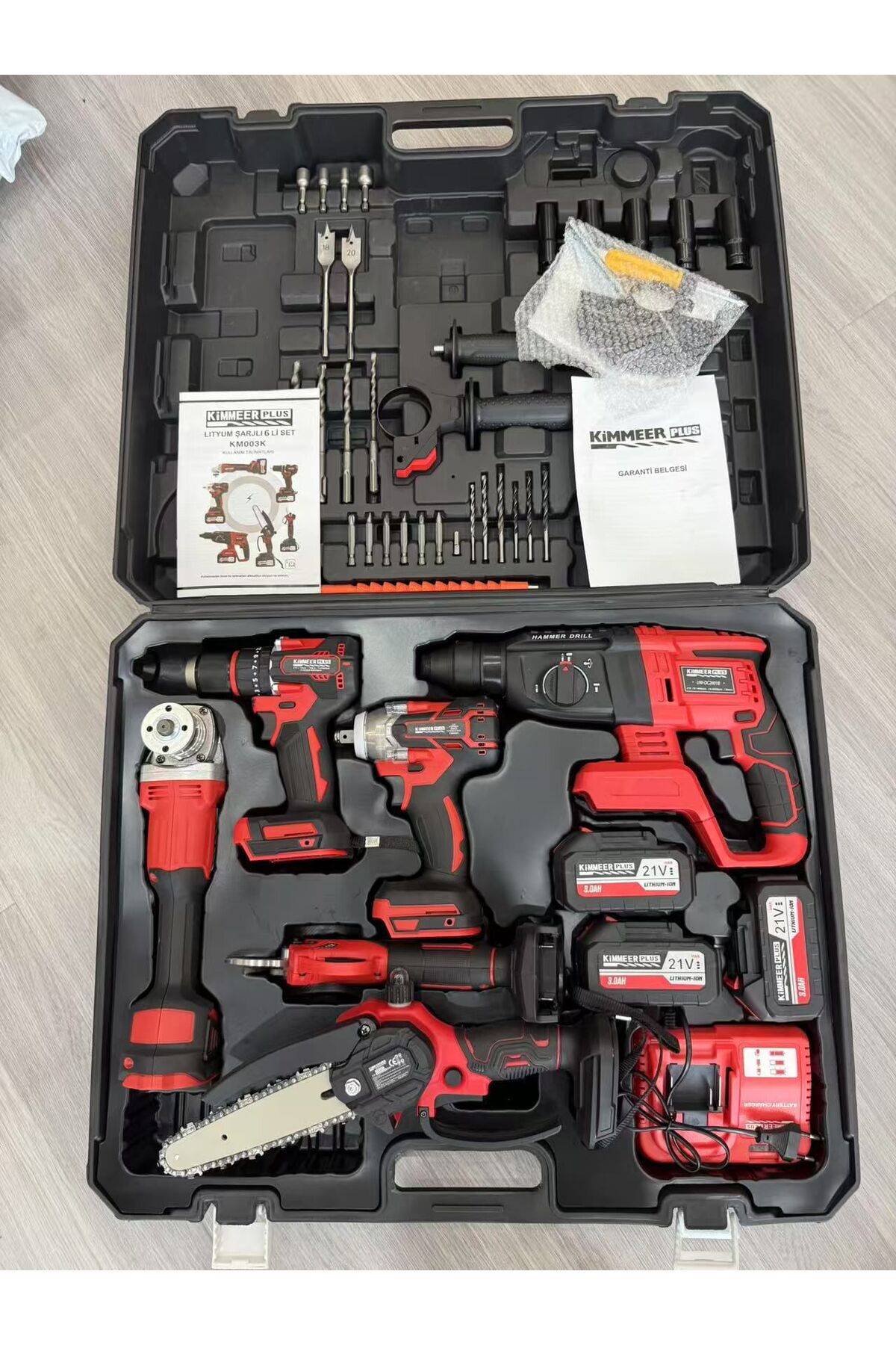 Kimmeer Plus 6 Lı Set 2025 Yeni Nesil Hilti-13 Mm Vidalama-testere-makas-spiral-450 Nm Torklu