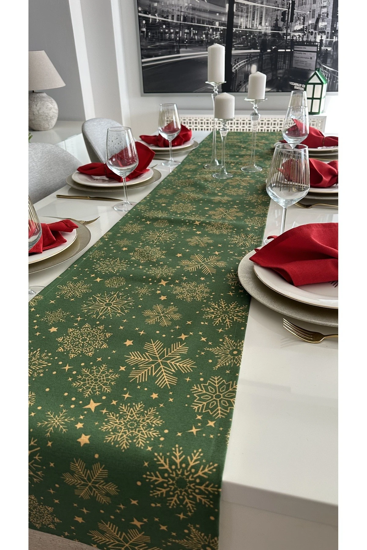 Yeni Yıl Temalı Runner Yılbaşı Masası - 2