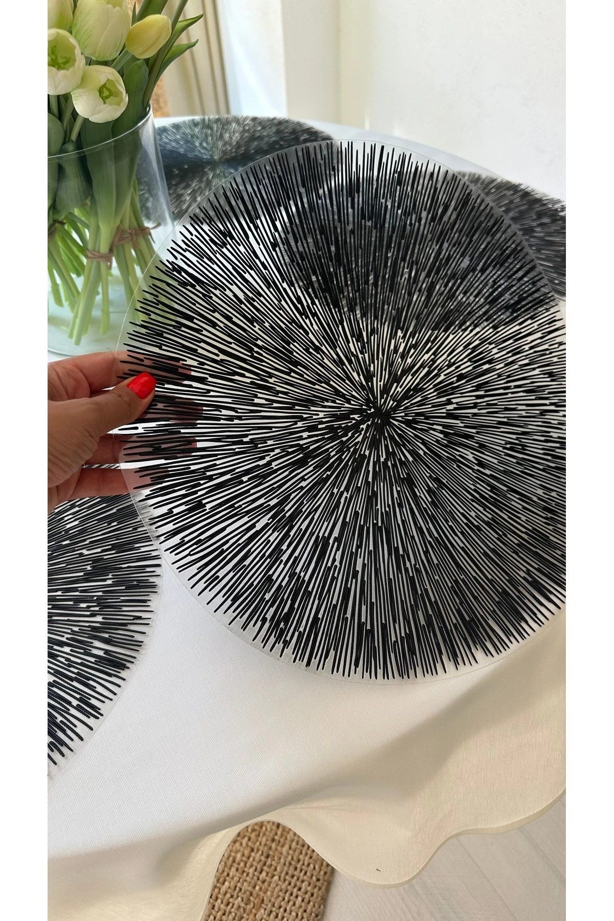 6 ad Temizliği Kolay Siyah Amerikan Servis Supla