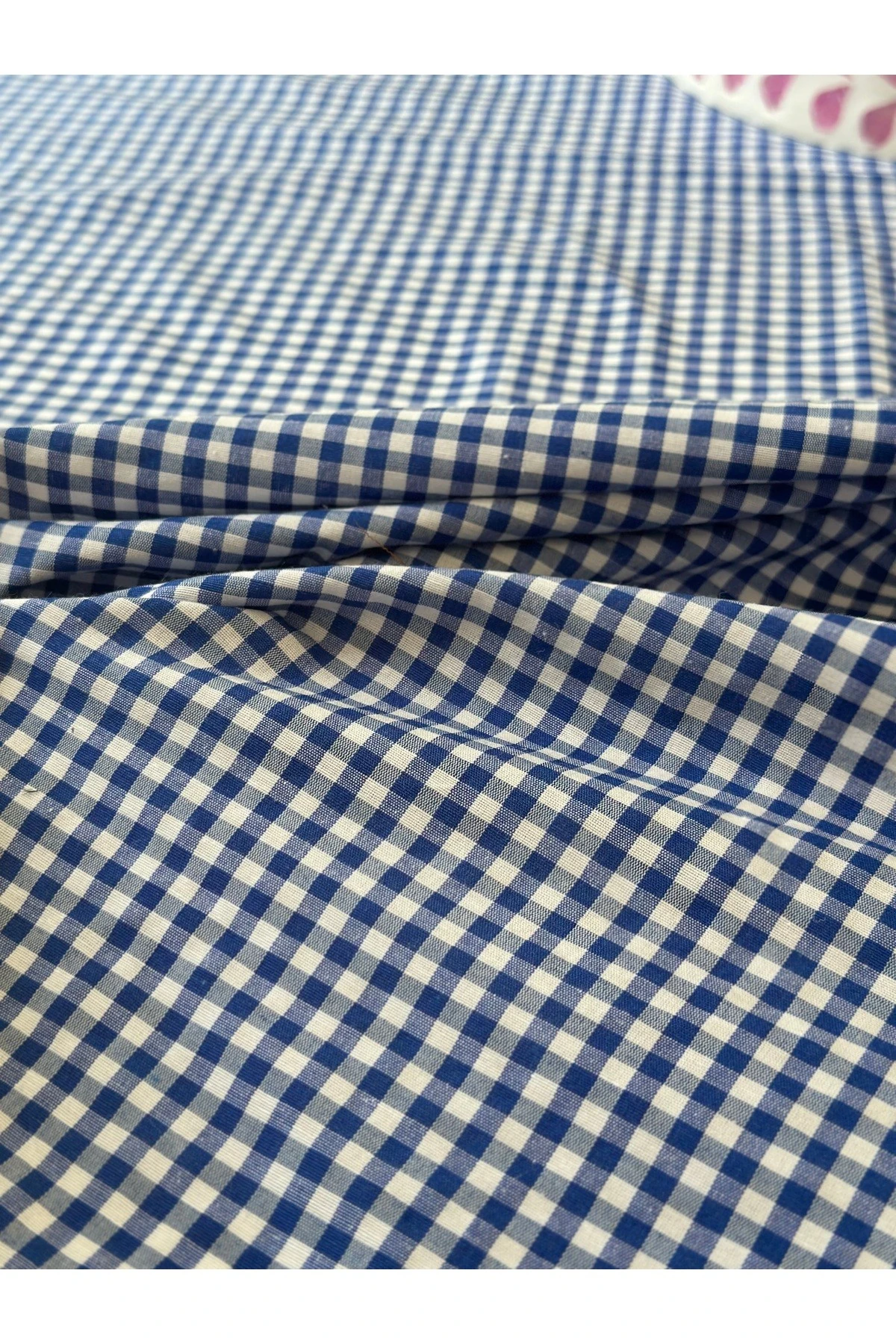 Thin Keten Yuvarlak Pötikare Fırfırlı Masa Örtüsü - 3