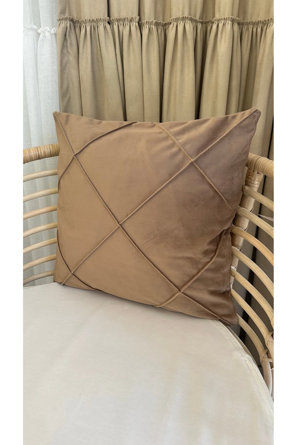 Bronz - Kahverengi Salon Kırlent Kılıfı desen5