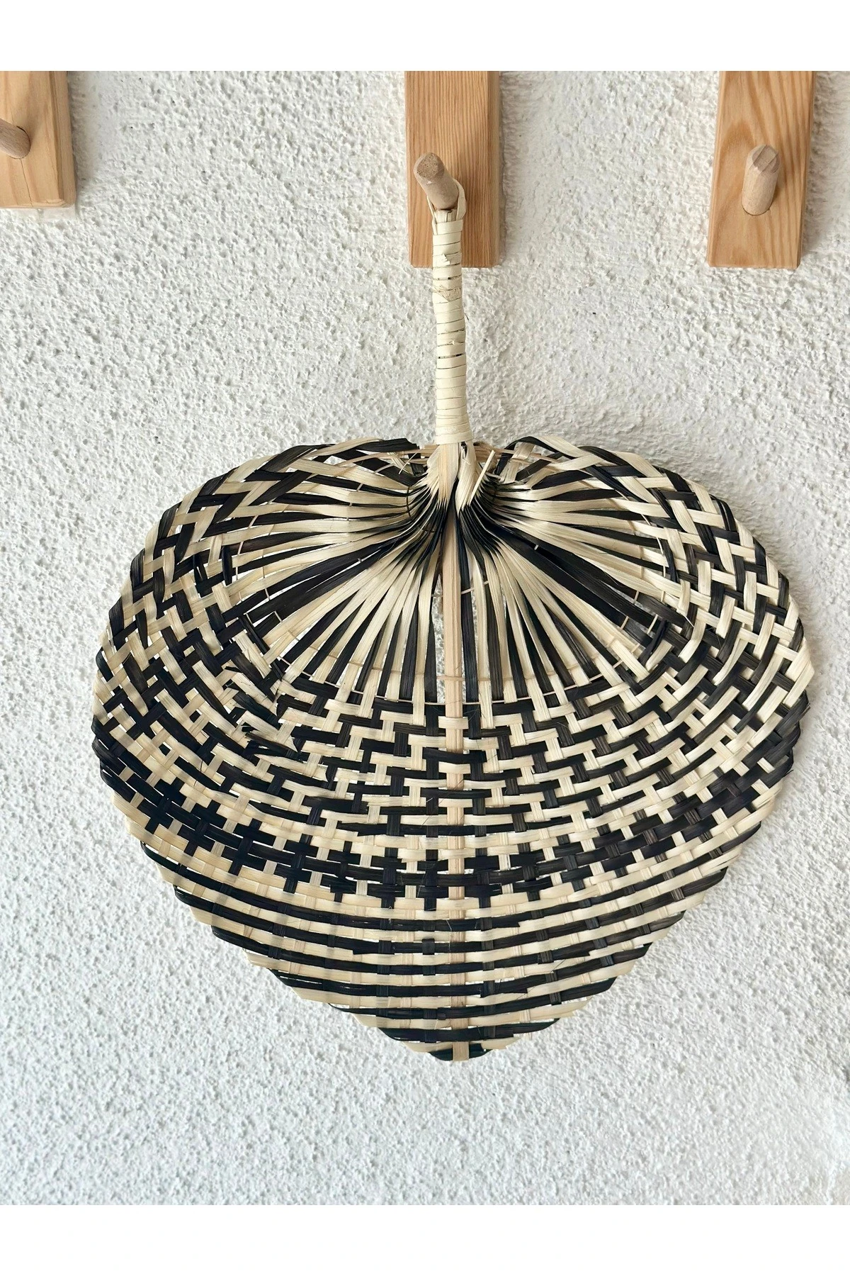 Bohem Hasır Duvar Dekoru Siyah 40 x 32 cm