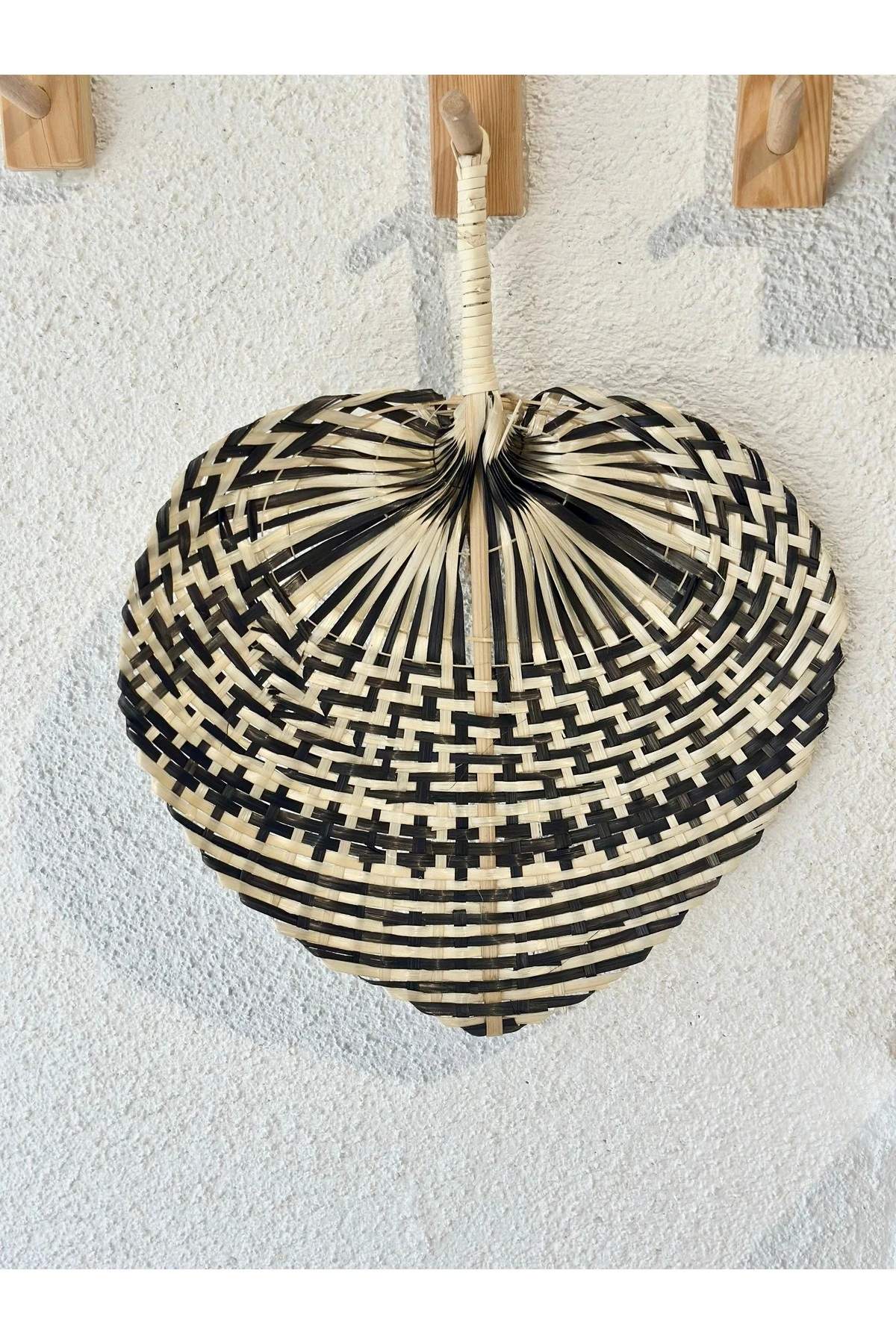 Bohem Hasır Duvar Dekoru Siyah 40 x 32 cm