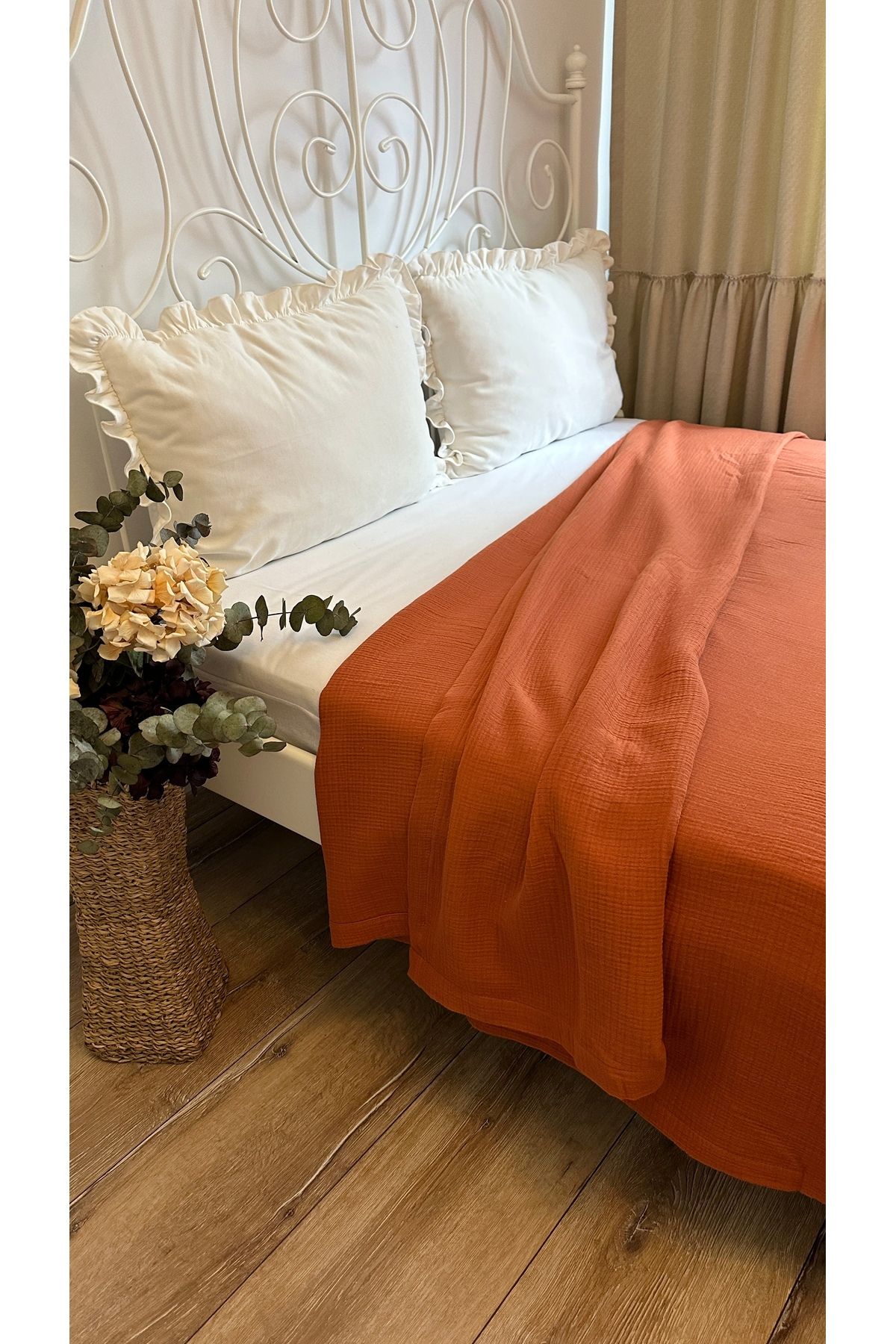 4 Kat Müslin Pamuklu Kiremit Örtü