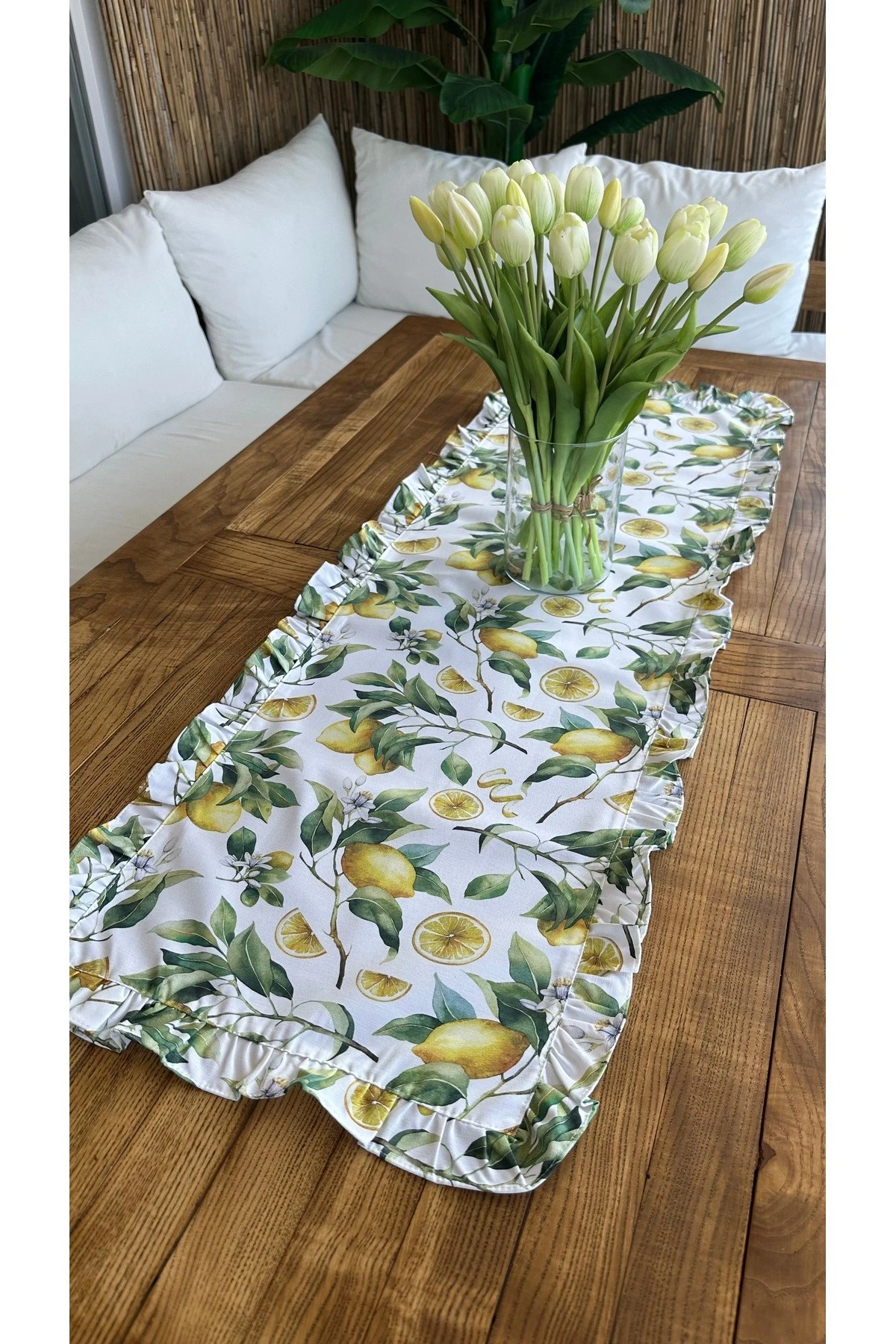 Desenli Tam Fırfırlı Runner Su İtici Özellikli