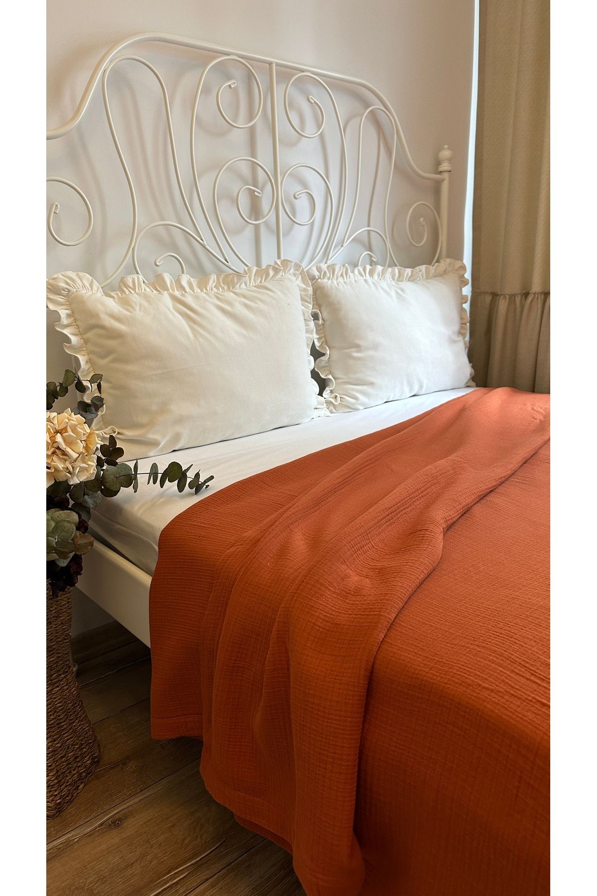 4 Kat Müslin Pamuklu Kiremit Örtü